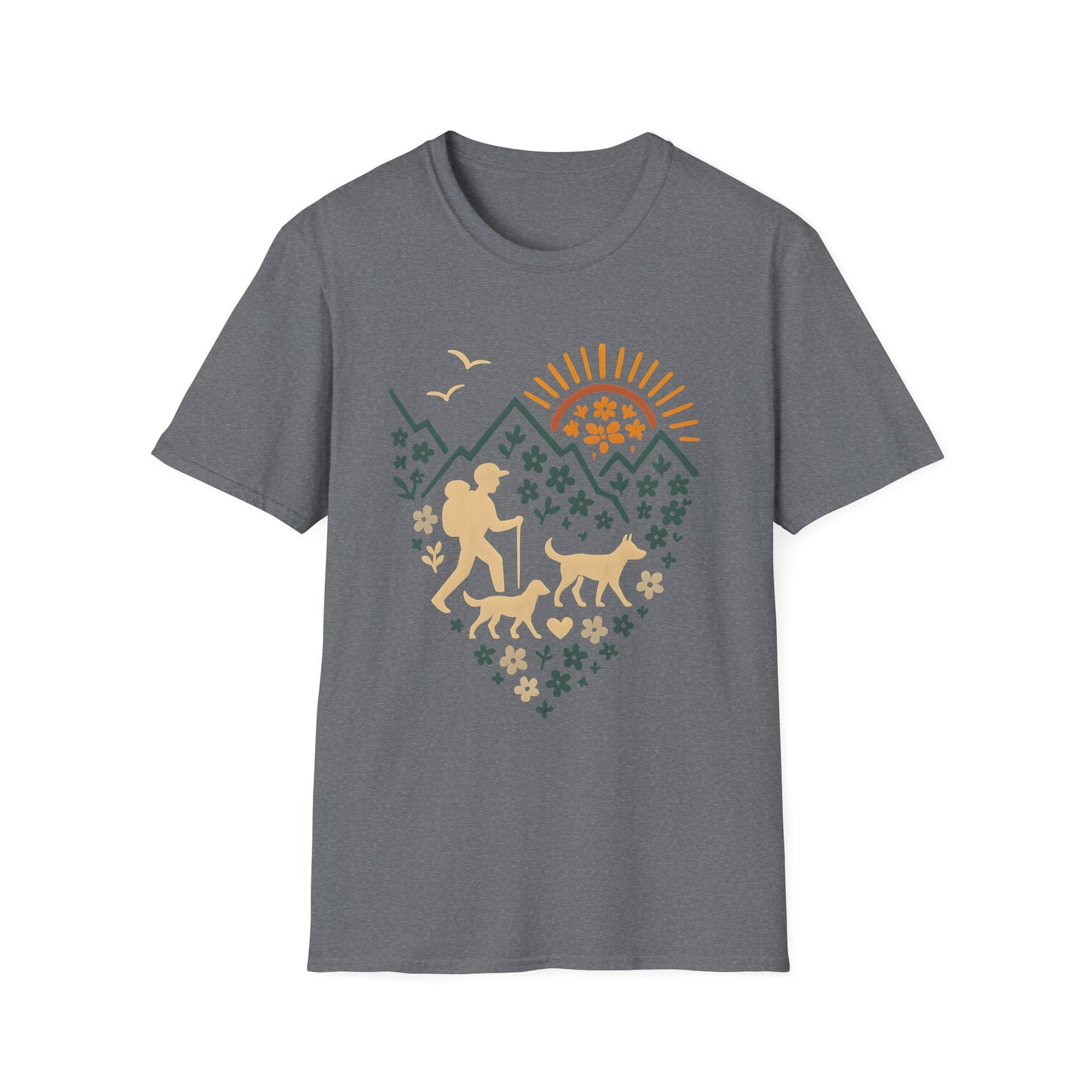 Outdoor Adventure T-Shirt, Nature Lover Tee, Hiking Gift, Dog Walking Shirt, Travel Enthusiast Top, Casual Wear