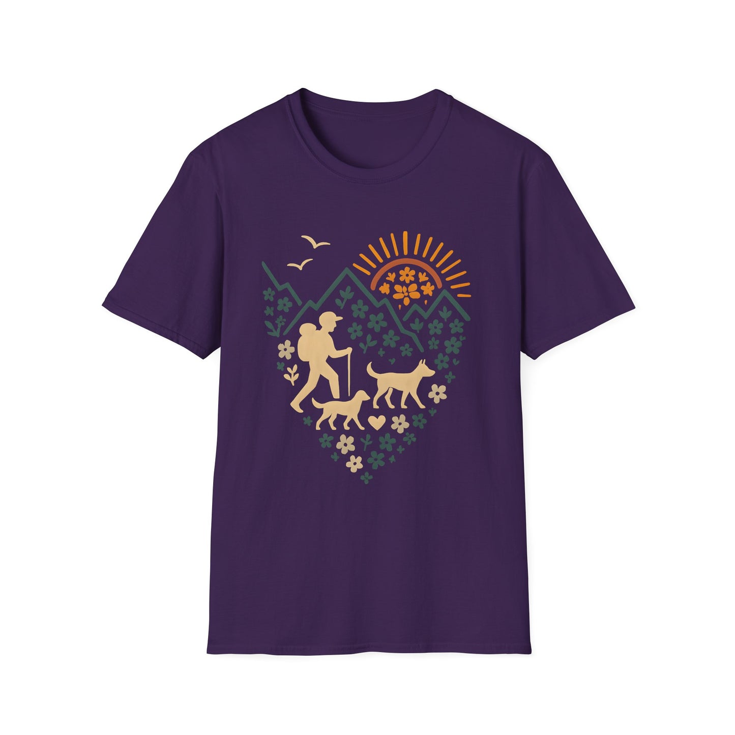 Outdoor Adventure T-Shirt, Nature Lover Tee, Hiking Gift, Dog Walking Shirt, Travel Enthusiast Top, Casual Wear