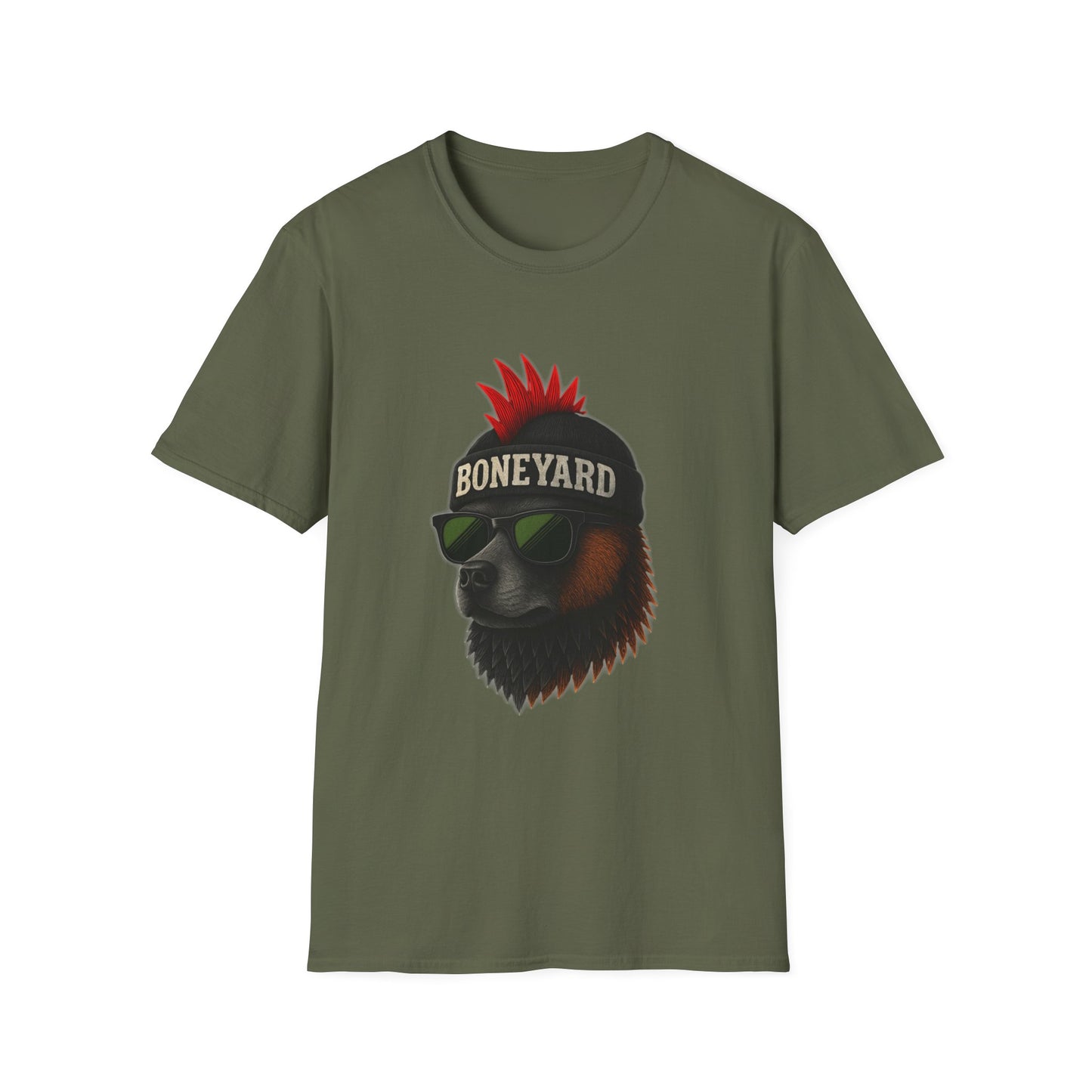 Punk Rock dog T-Shirt, Cool Graphic Tee, Music Lover Shirt, Festival Outfit, Unique Gift for Teens, Boneyard Design