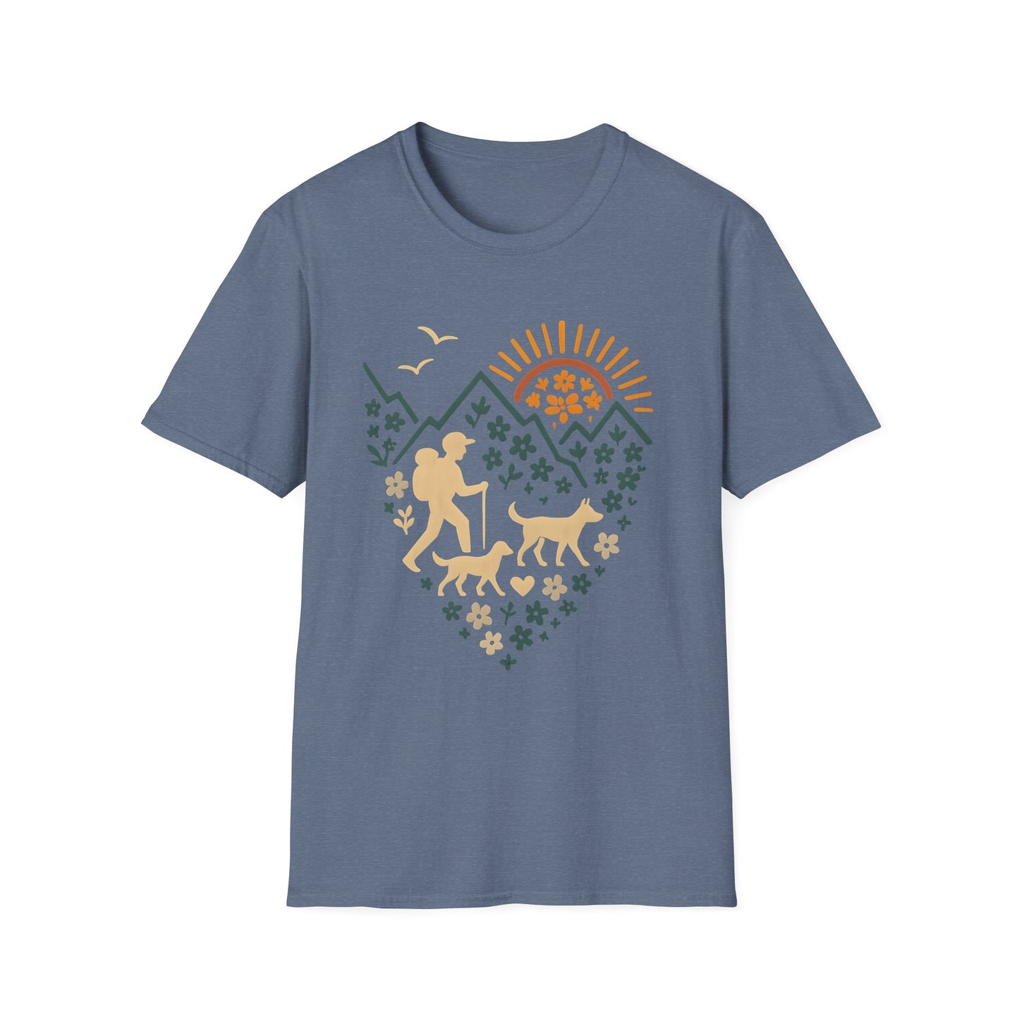 Outdoor Adventure T-Shirt, Nature Lover Tee, Hiking Gift, Dog Walking Shirt, Travel Enthusiast Top, Casual Wear