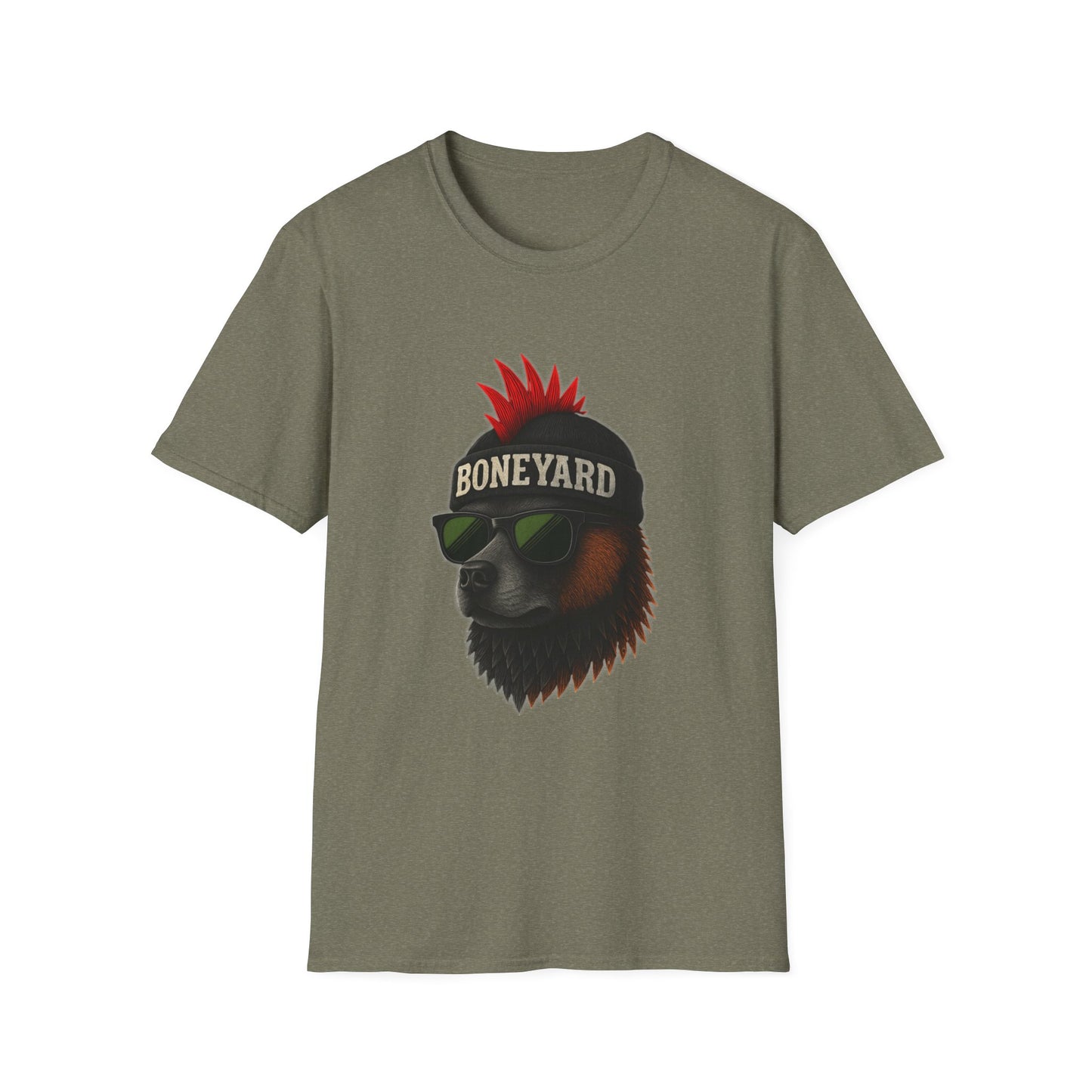 Punk Rock dog T-Shirt, Cool Graphic Tee, Music Lover Shirt, Festival Outfit, Unique Gift for Teens, Boneyard Design