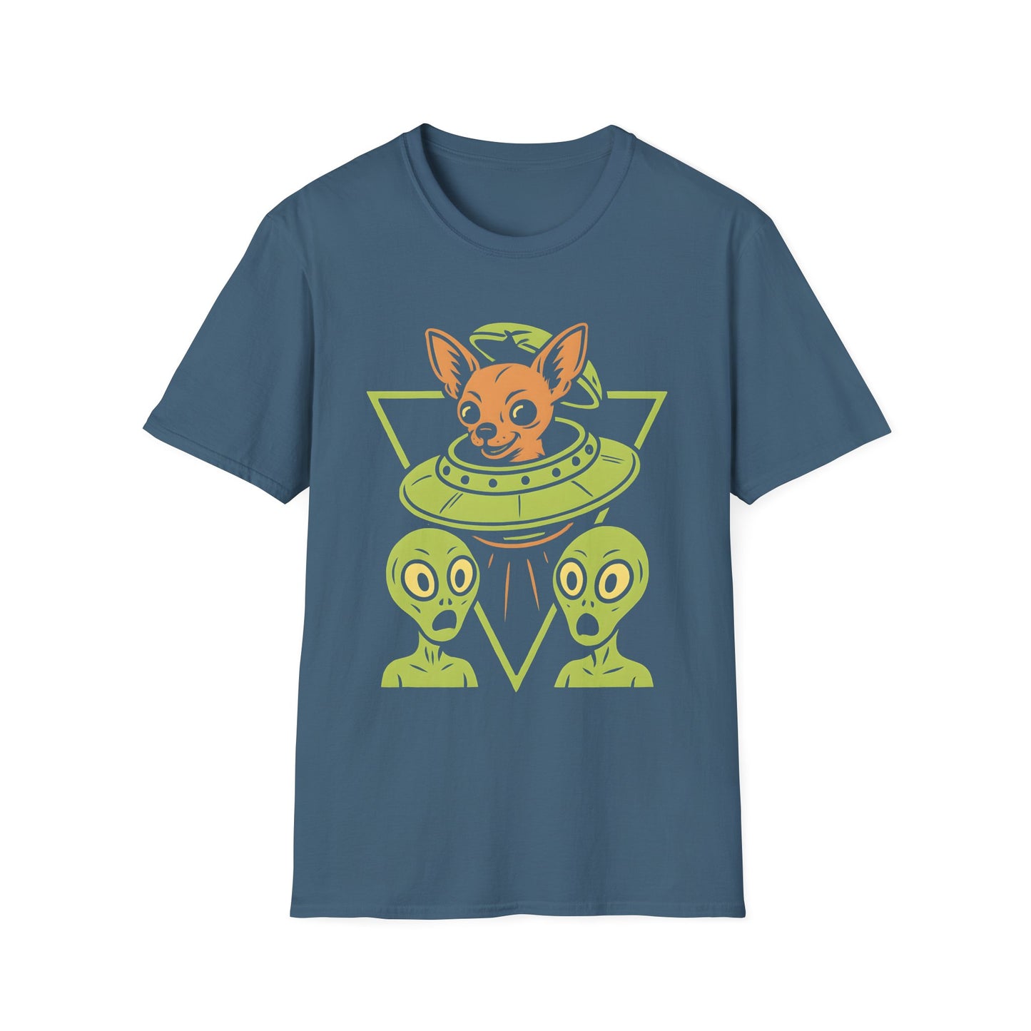 Alien Chihuahua UFO Funny Dog T-Shirt for Pet Lovers, Quirky Gift, UFO Design, Pet Lover's Apparel, Fun Casual Wear