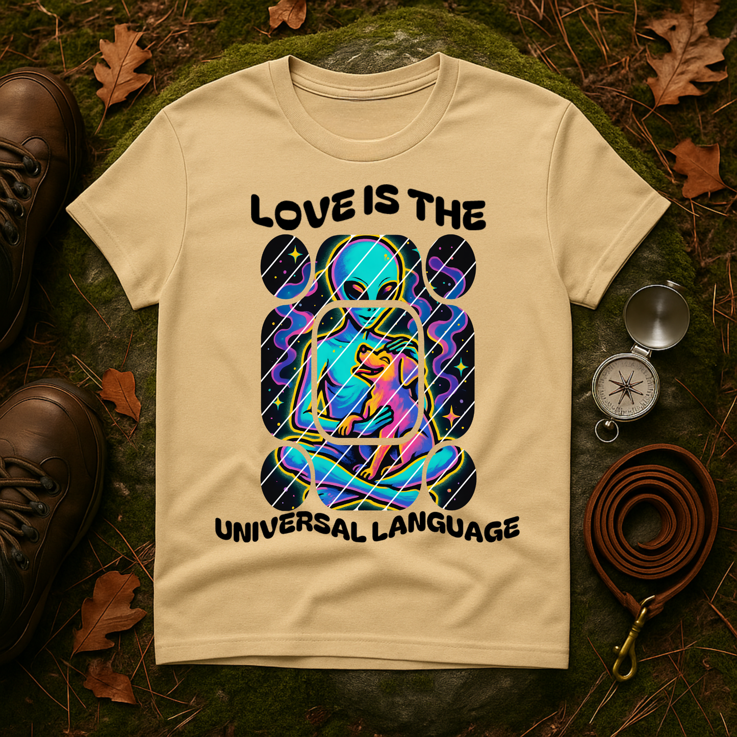 Alien Hug Dog Tee – Love Is The Universal Language