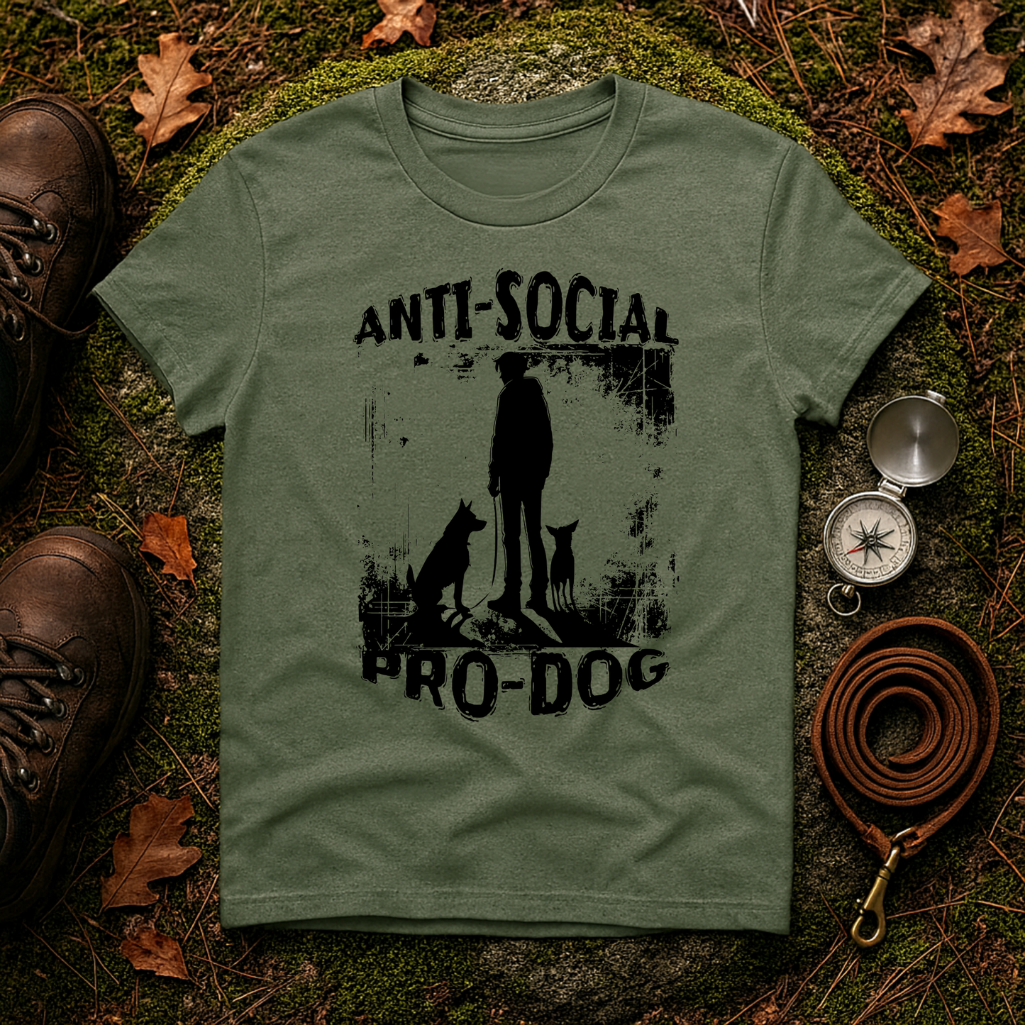 Anti-Social Pro-Dog Funny Dog Lover T-Shirt
