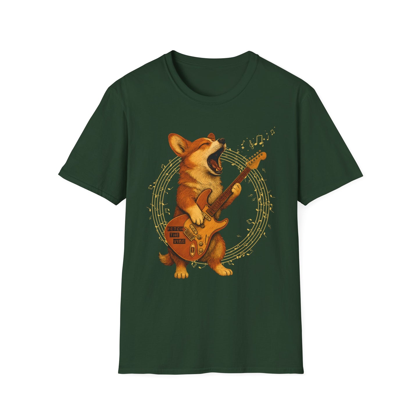 Rockin’ Corgi Guitar Shirt – Funny Dog Music T-Shirt Lover Gift, Music Enthusiast Tee, Fun Dog Shirt, Casual Wear for Any Occasion
