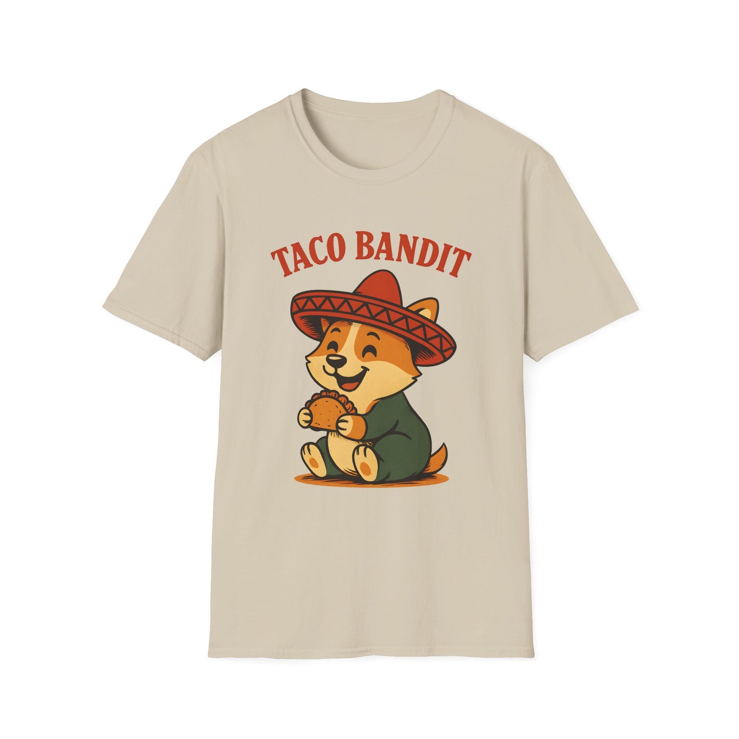 Taco Bandit Unisex Softstyle T-Shirt | Funny Pet Tee, Gift for Dog Lovers, Unique Casual Wear, Birthday Gift, Taco Tuesday Shirt