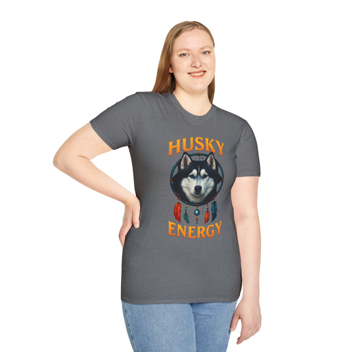 Husky Energy T-Shirt, Unisex Dog Lover Tee, Casual Wear, Pet Owner Gift, Animal Spirit Shirt, Outdoor Adventure Top