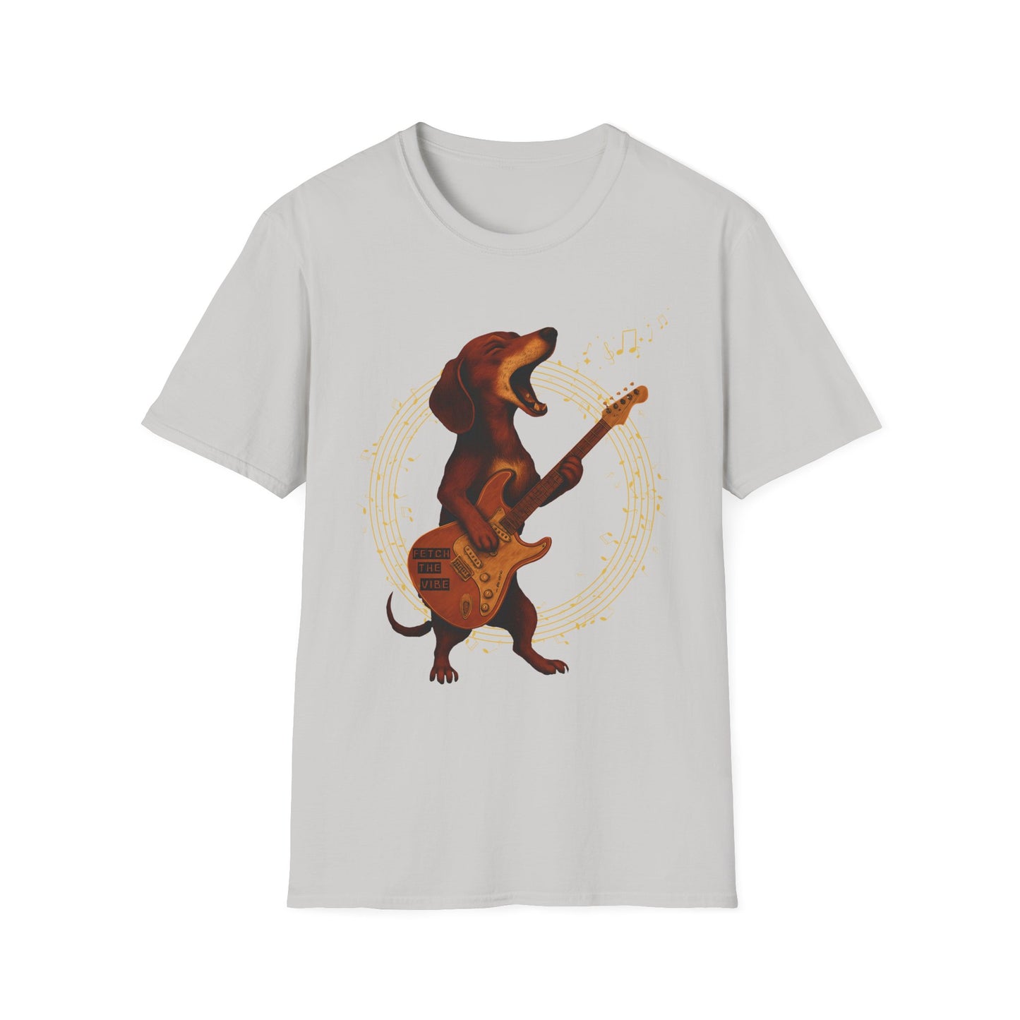 Rockin' Dachshund T-Shirt, Music Lover Tee, Unisex Dog Shirt, Gift for Pet Owners, Casual Wear, Birthday Gift, Festival Attire