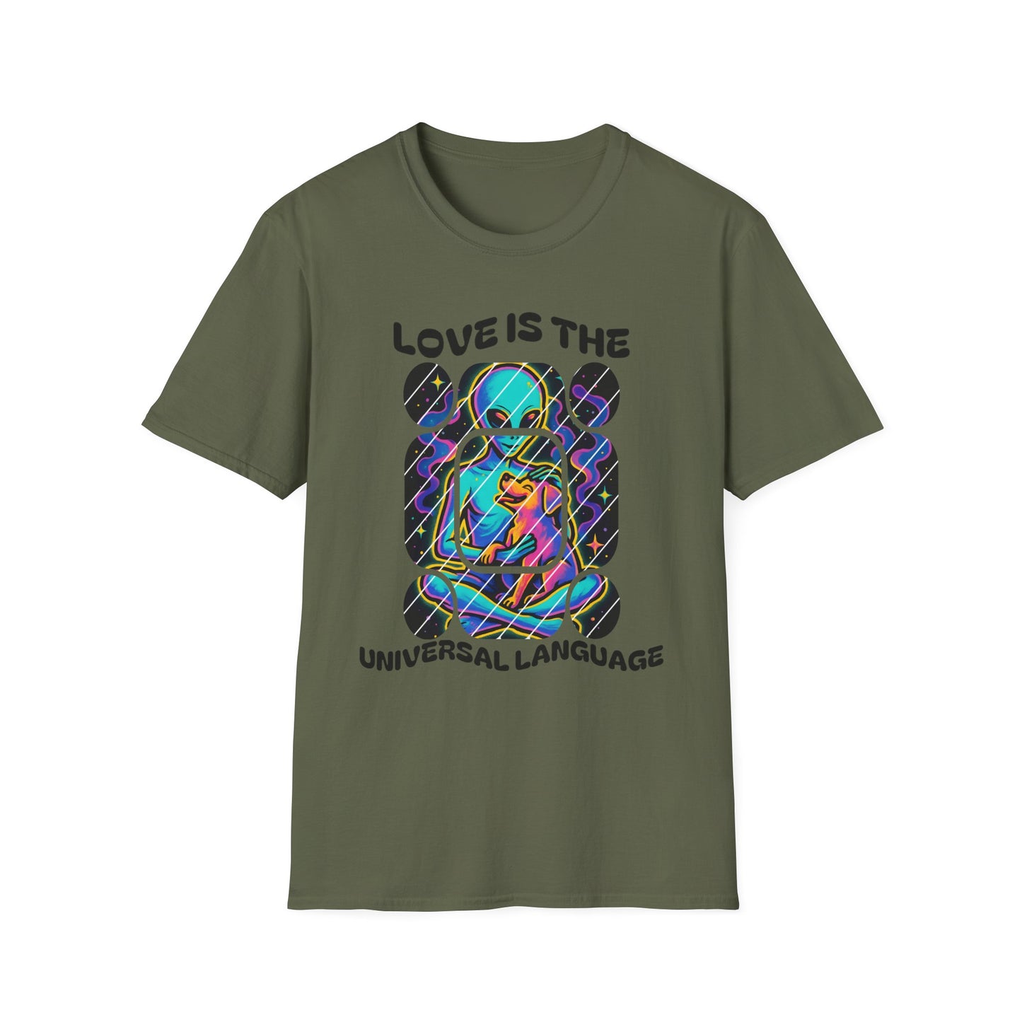 Alien Hug Dog Tee – Love Is The Universal Language