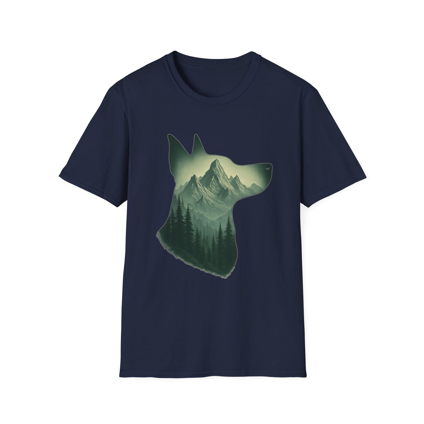 Mountain Dog Graphic T-Shirt | Nature Lover Tee, Pet Owner Gift, Outdoor Adventure Shirt, Animal Lover Apparel, Eco-Friendly Fashion