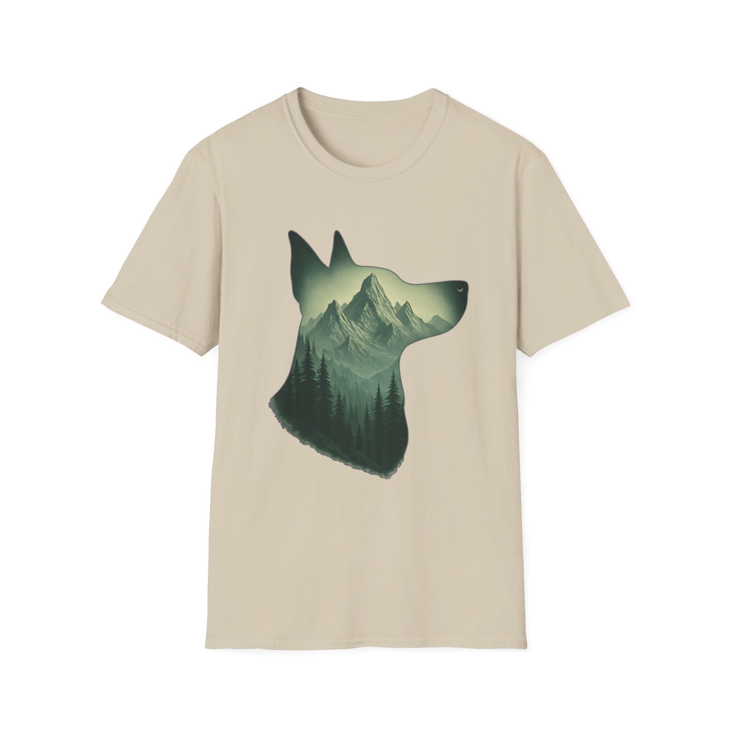 Mountain Dog Graphic T-Shirt | Nature Lover Tee, Pet Owner Gift, Outdoor Adventure Shirt, Animal Lover Apparel, Eco-Friendly Fashion
