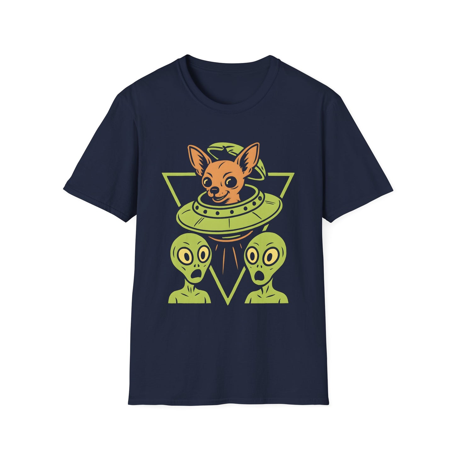 Alien Chihuahua UFO Funny Dog T-Shirt for Pet Lovers, Quirky Gift, UFO Design, Pet Lover's Apparel, Fun Casual Wear