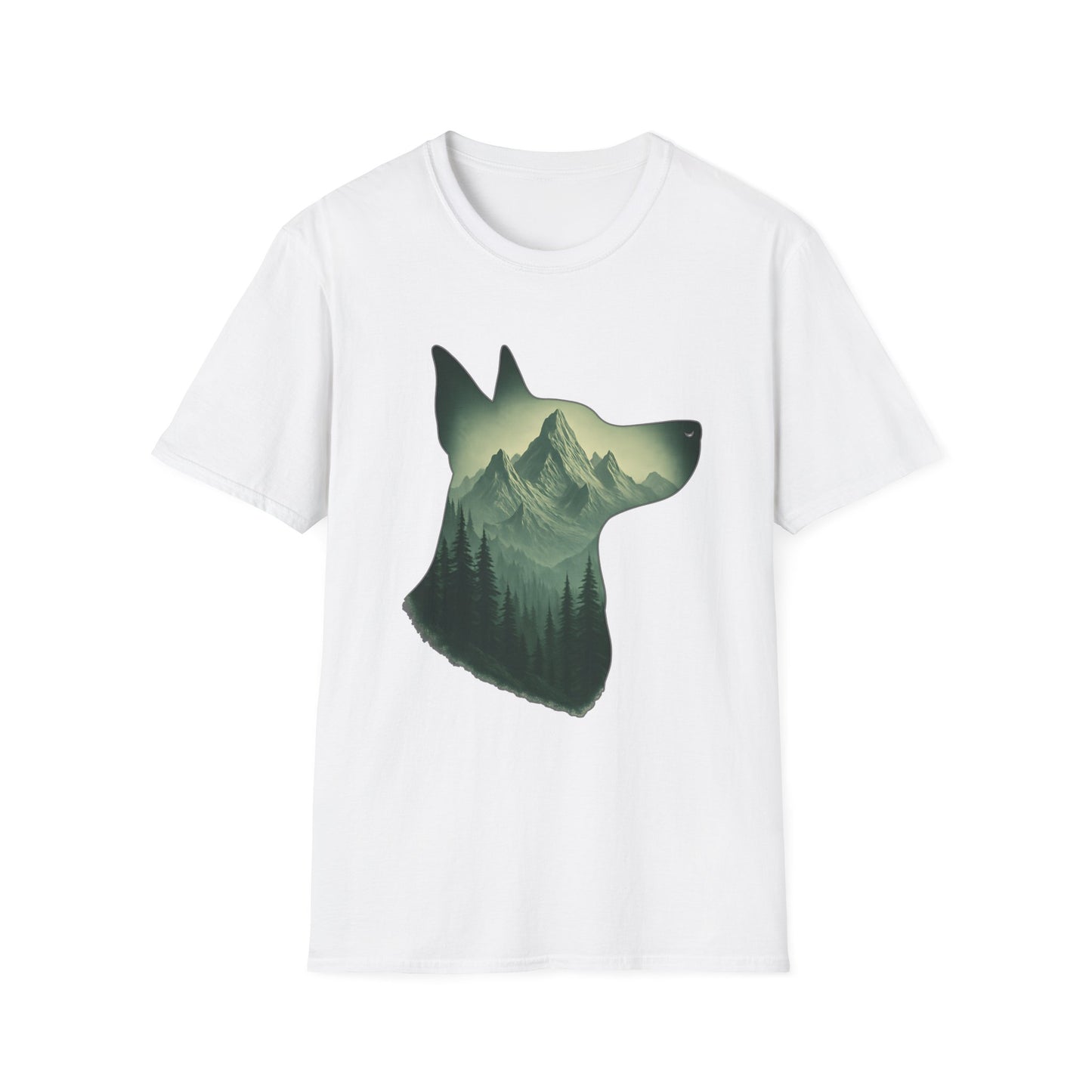 Mountain Dog Graphic T-Shirt | Nature Lover Tee, Pet Owner Gift, Outdoor Adventure Shirt, Animal Lover Apparel, Eco-Friendly Fashion