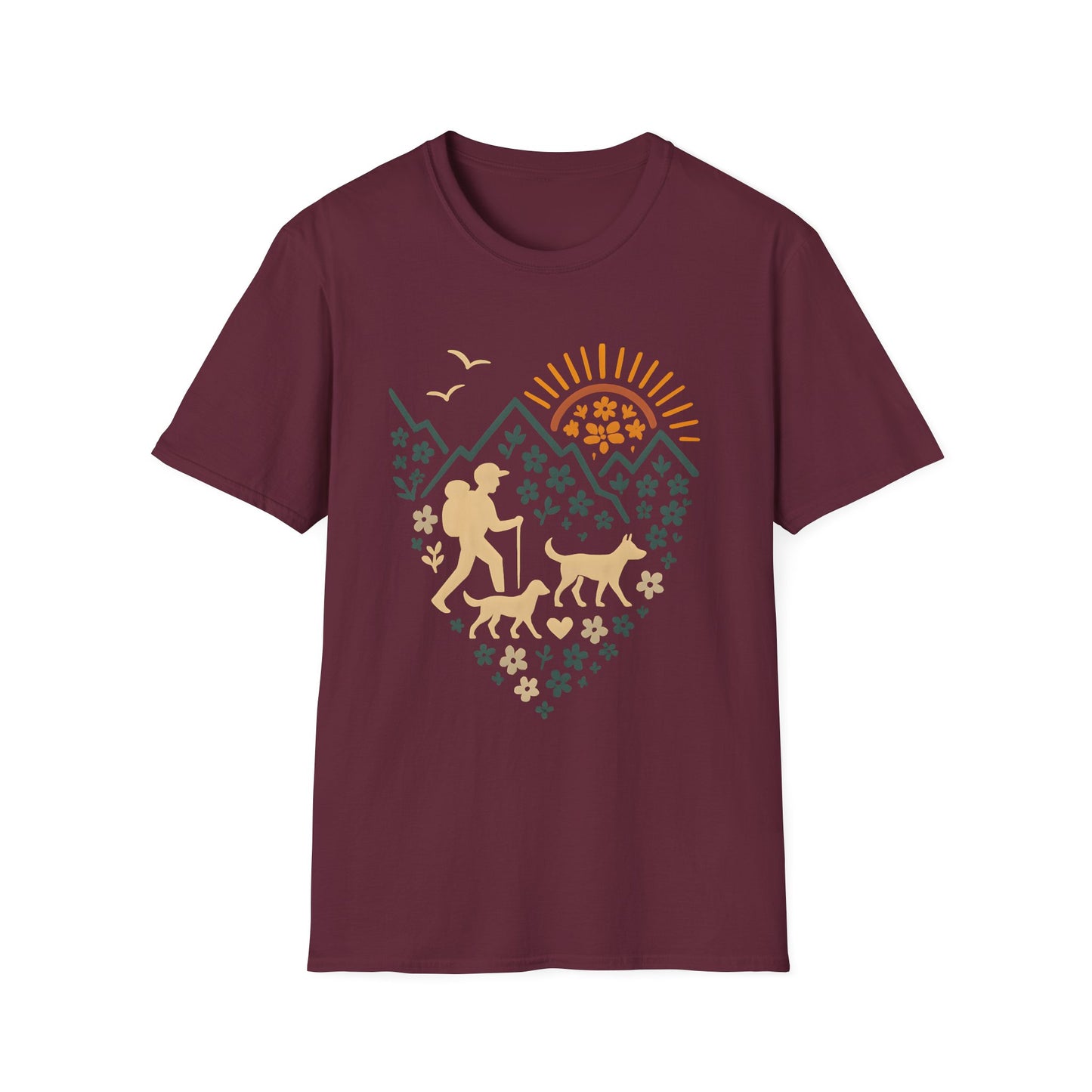 Outdoor Adventure T-Shirt, Nature Lover Tee, Hiking Gift, Dog Walking Shirt, Travel Enthusiast Top, Casual Wear