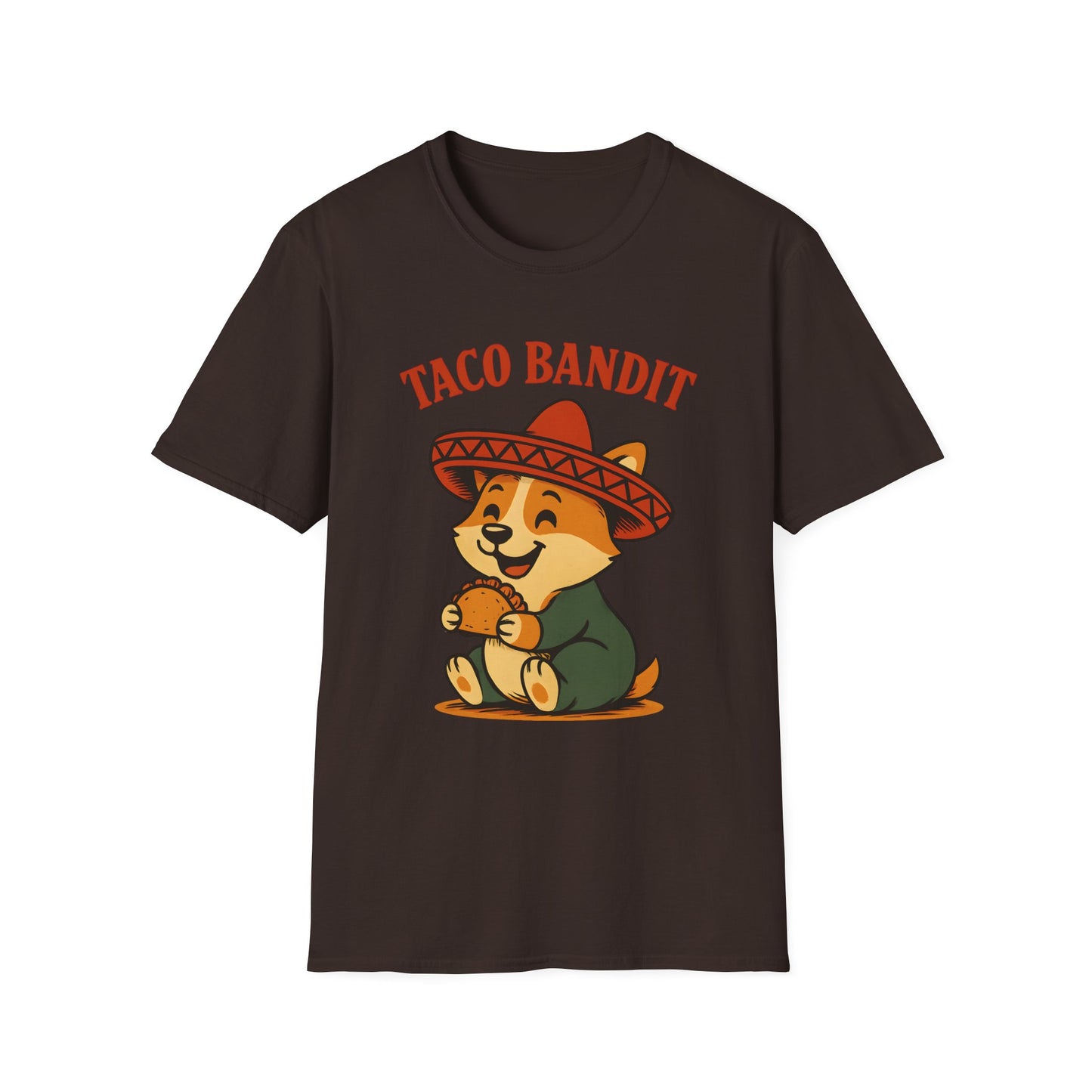 Taco Bandit Unisex Softstyle T-Shirt | Funny Pet Tee, Gift for Dog Lovers, Unique Casual Wear, Birthday Gift, Taco Tuesday Shirt