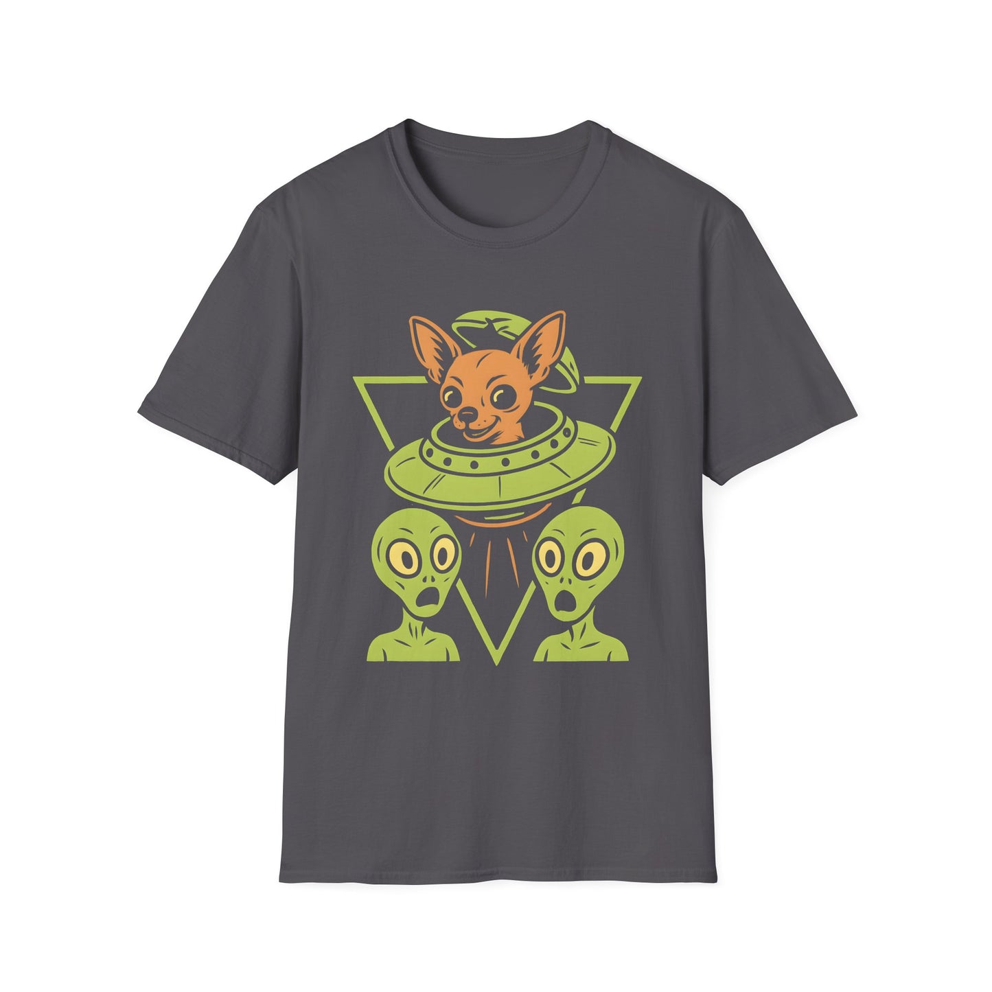 Alien Chihuahua UFO Funny Dog T-Shirt for Pet Lovers, Quirky Gift, UFO Design, Pet Lover's Apparel, Fun Casual Wear