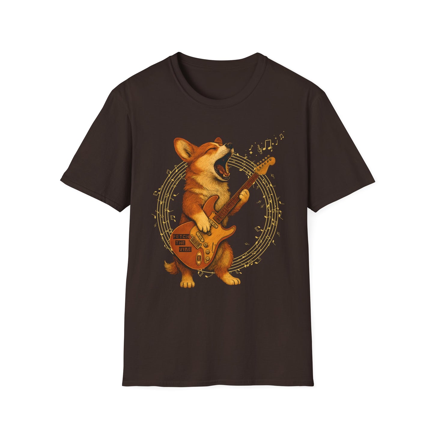 Rockin’ Corgi Guitar Shirt – Funny Dog Music T-Shirt Lover Gift, Music Enthusiast Tee, Fun Dog Shirt, Casual Wear for Any Occasion
