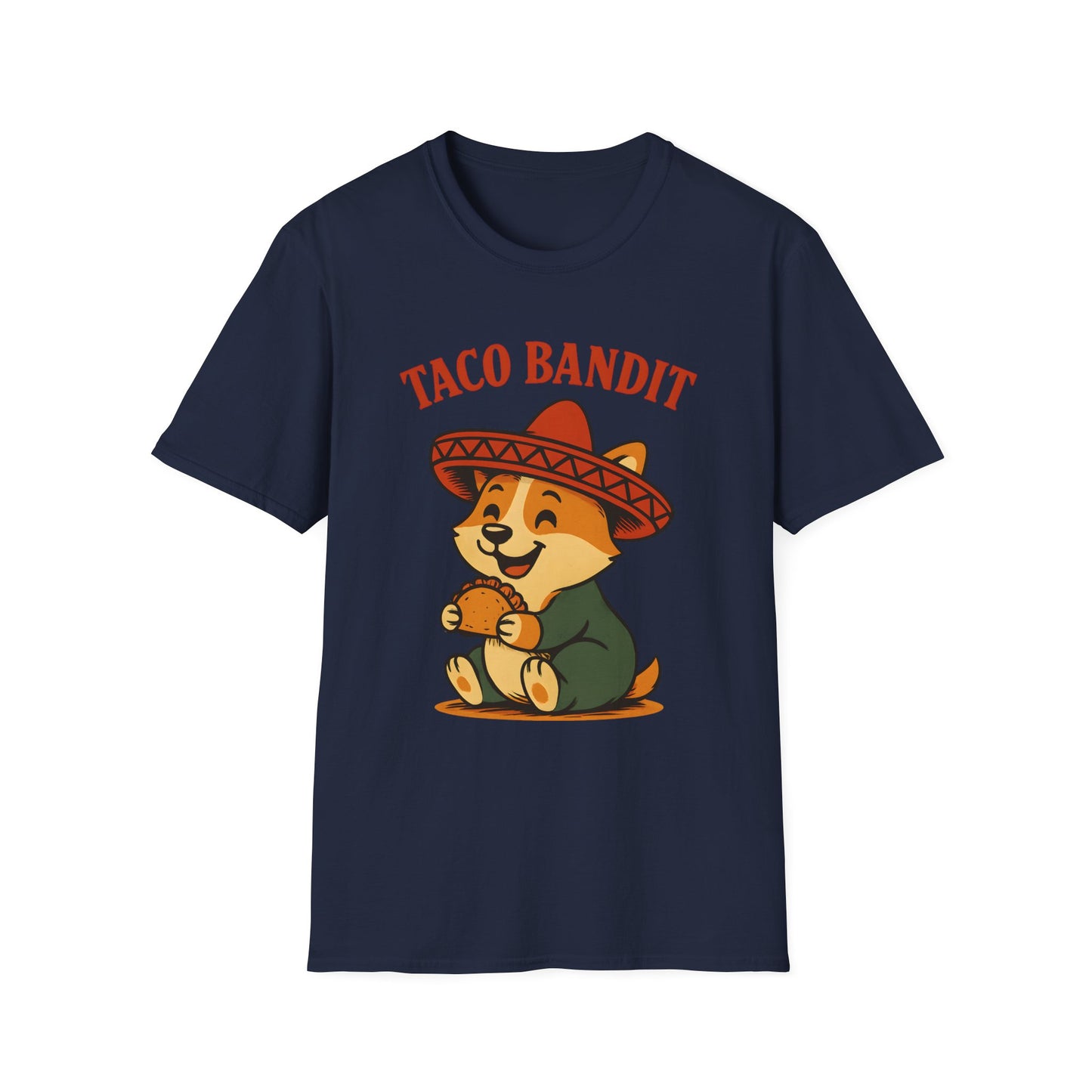 Taco Bandit Unisex Softstyle T-Shirt | Funny Pet Tee, Gift for Dog Lovers, Unique Casual Wear, Birthday Gift, Taco Tuesday Shirt