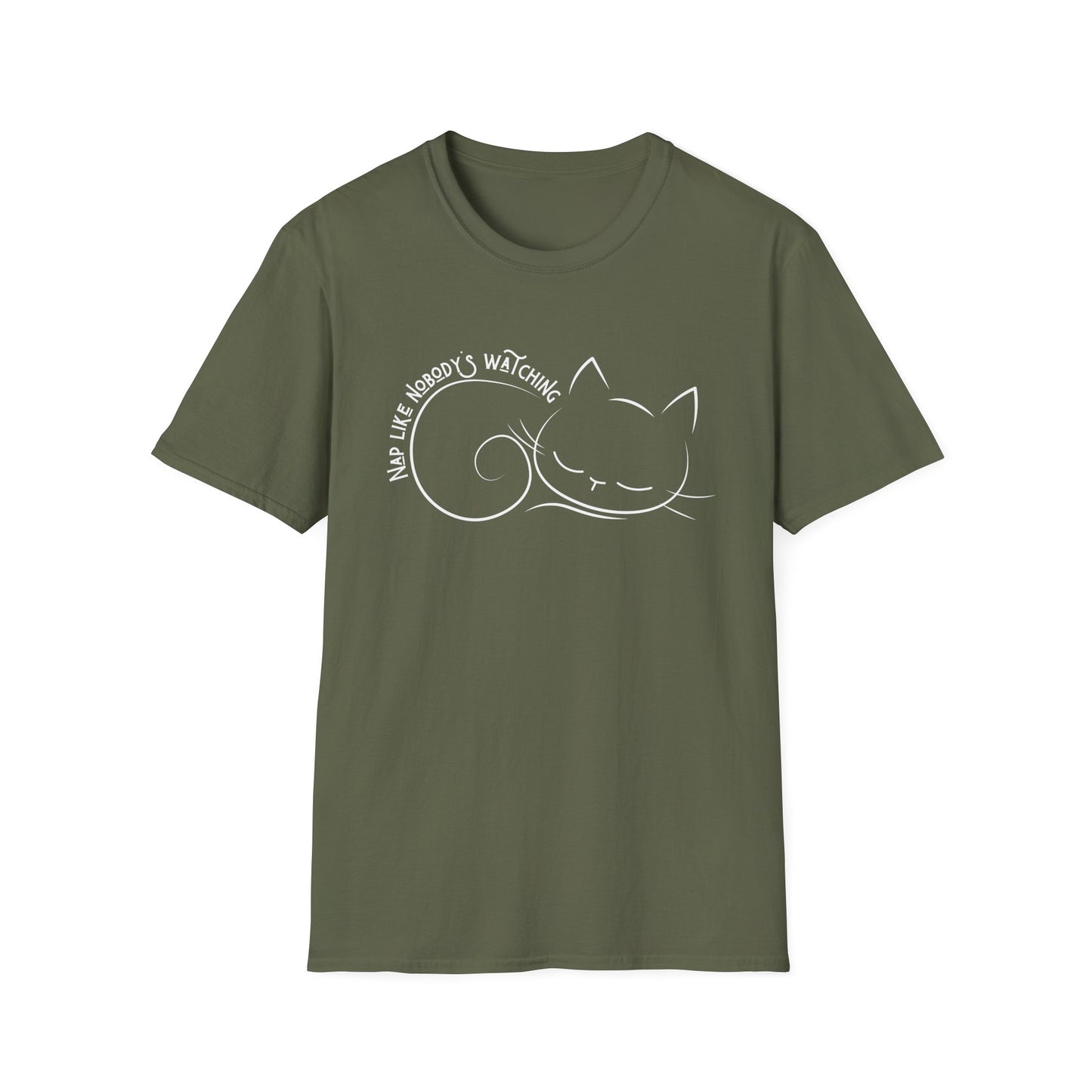 Nap Like Nobody's Watching Cat Tee – Cute Cat Shirt