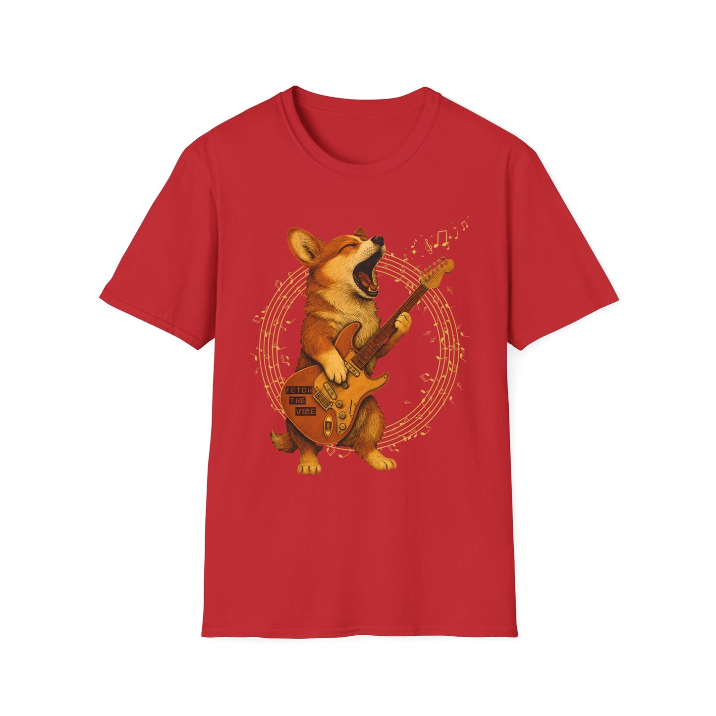 Rockin’ Corgi Guitar Shirt – Funny Dog Music T-Shirt Lover Gift, Music Enthusiast Tee, Fun Dog Shirt, Casual Wear for Any Occasion