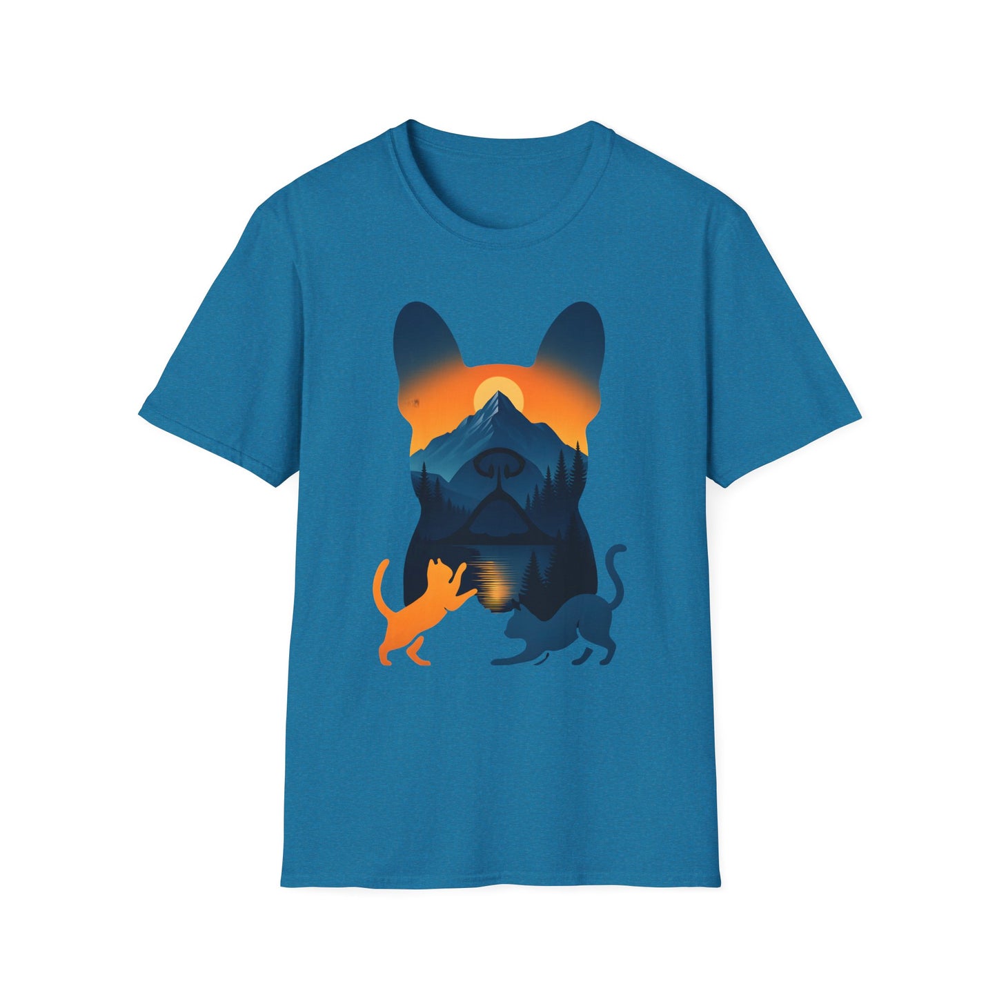 Pet Lover Sunset Graphic Tee, Outdoor Adventure Shirt, Cute Cat Dog T-Shirt, Animal Lover Gift, Nature Lover Apparel