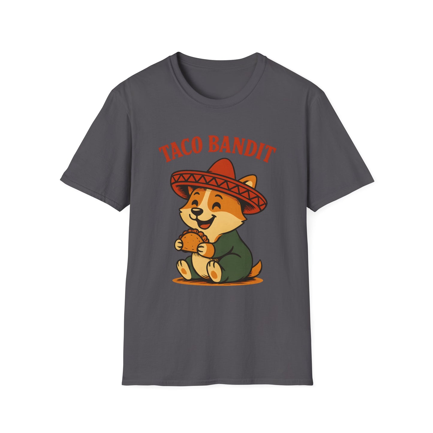 Taco Bandit Unisex Softstyle T-Shirt | Funny Pet Tee, Gift for Dog Lovers, Unique Casual Wear, Birthday Gift, Taco Tuesday Shirt
