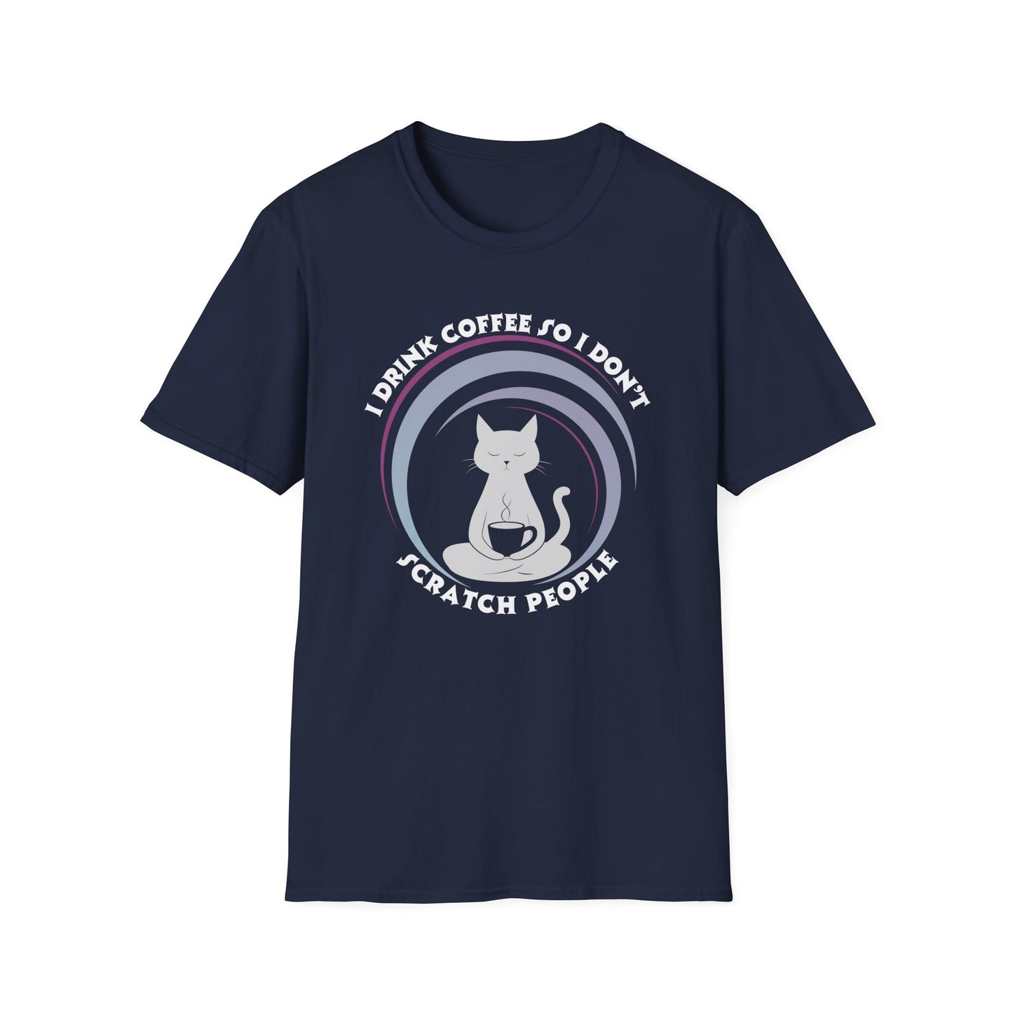 Funny Cat Coffee Shirt – I Drink Coffee So I Don't Scratch People Tee