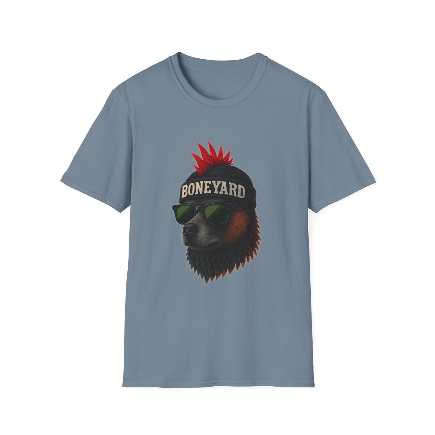 Punk Rock dog T-Shirt, Cool Graphic Tee, Music Lover Shirt, Festival Outfit, Unique Gift for Teens, Boneyard Design