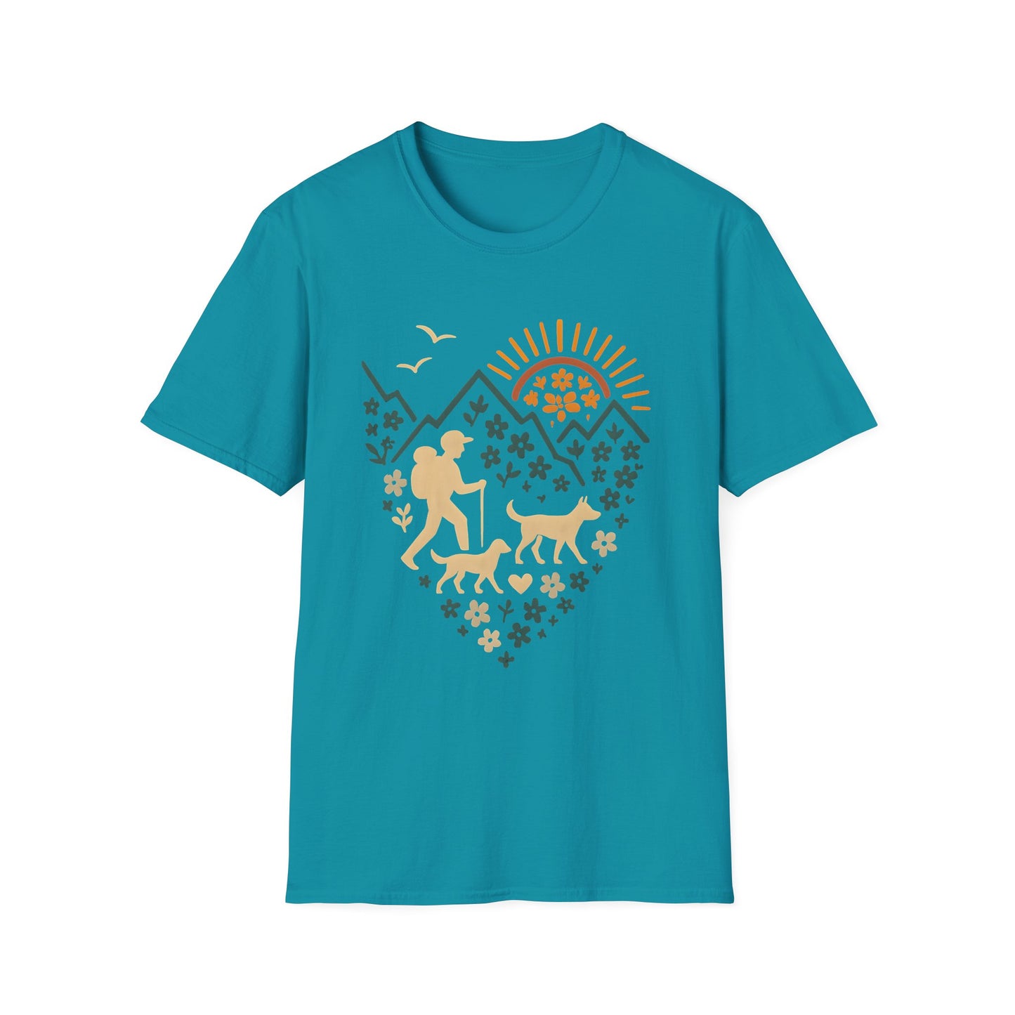 Outdoor Adventure T-Shirt, Nature Lover Tee, Hiking Gift, Dog Walking Shirt, Travel Enthusiast Top, Casual Wear