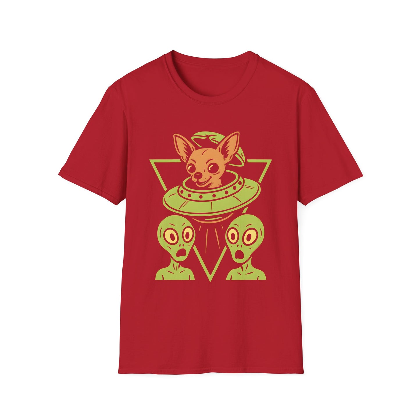 Alien Chihuahua UFO Funny Dog T-Shirt for Pet Lovers, Quirky Gift, UFO Design, Pet Lover's Apparel, Fun Casual Wear