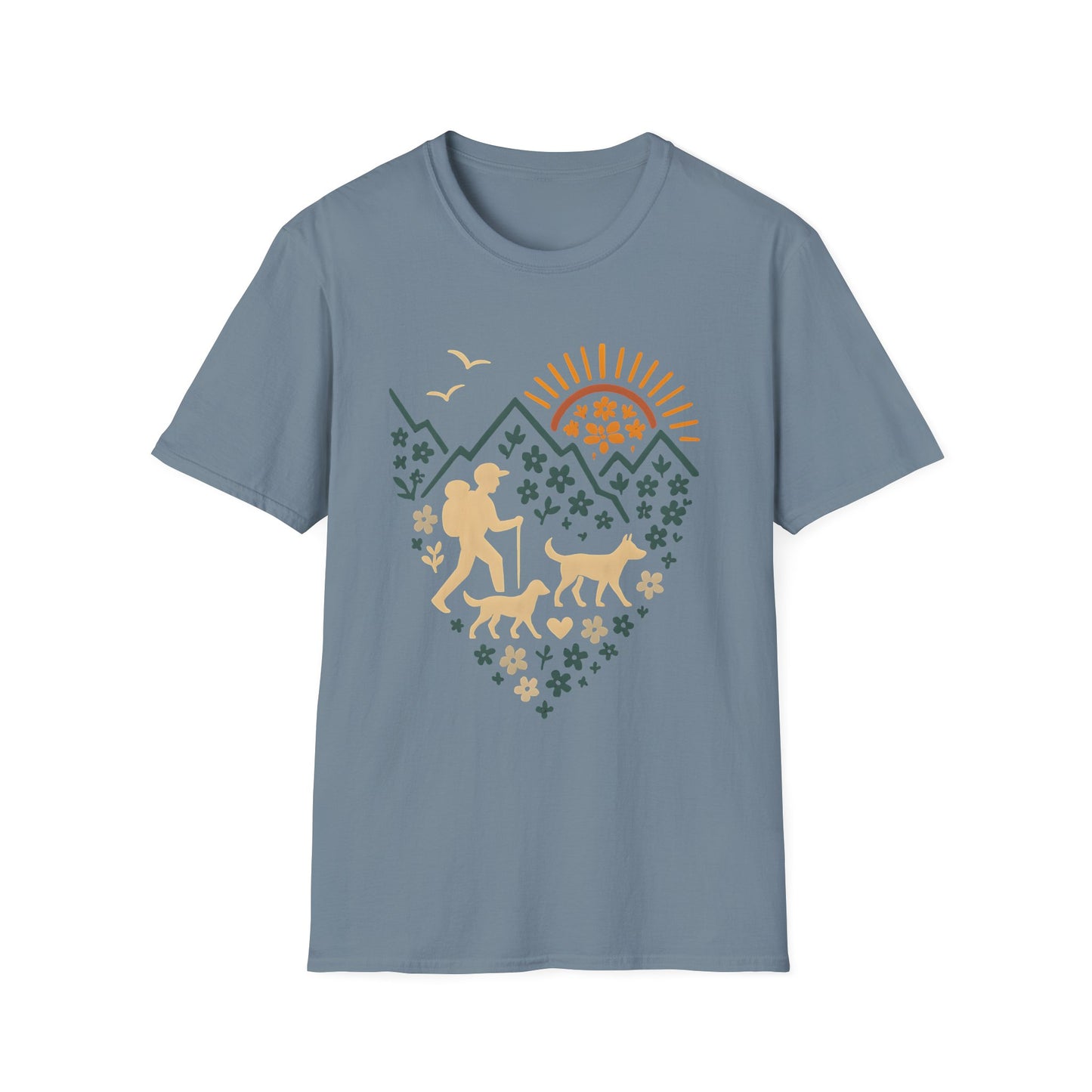 Outdoor Adventure T-Shirt, Nature Lover Tee, Hiking Gift, Dog Walking Shirt, Travel Enthusiast Top, Casual Wear