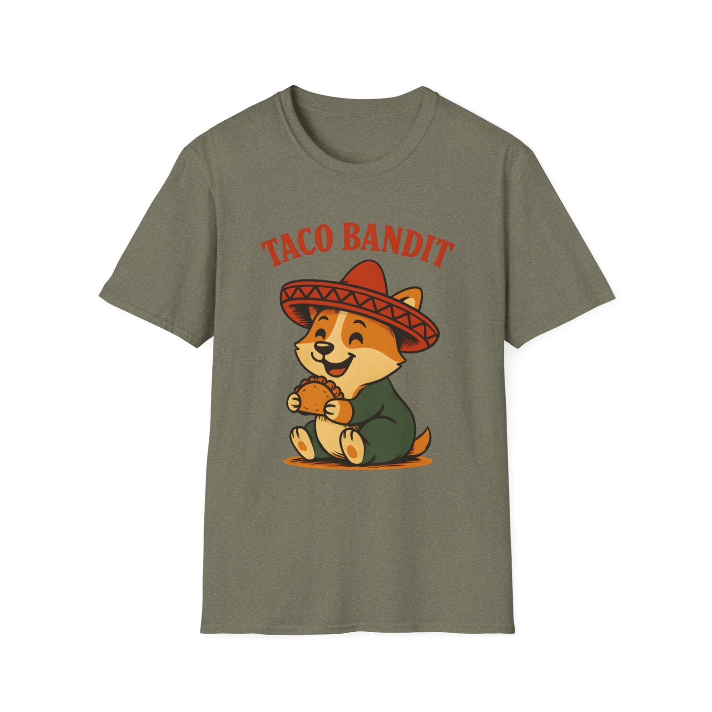 Taco Bandit Unisex Softstyle T-Shirt | Funny Pet Tee, Gift for Dog Lovers, Unique Casual Wear, Birthday Gift, Taco Tuesday Shirt