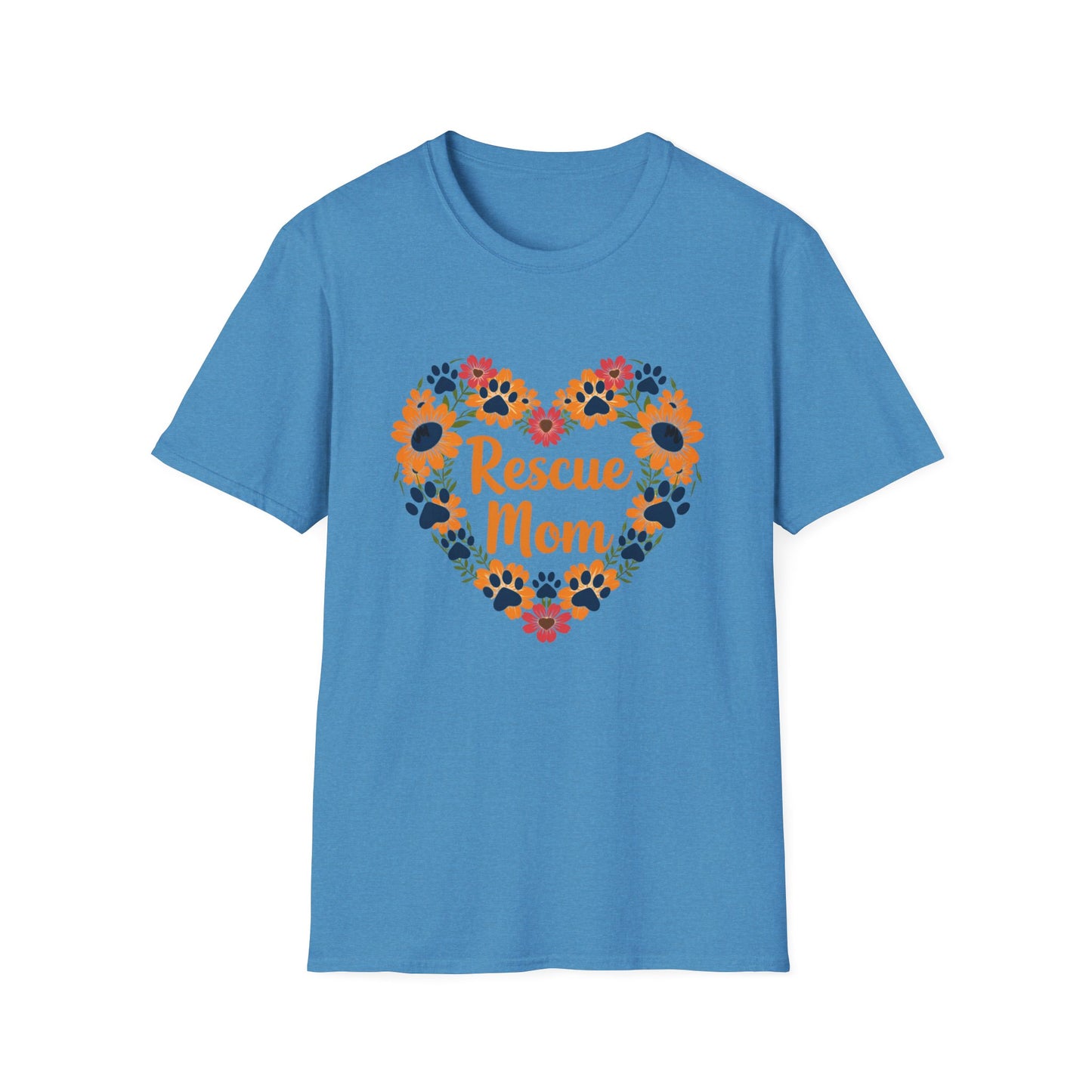 Rescue Mom Floral Heart Tee – Dog Mom Gift
