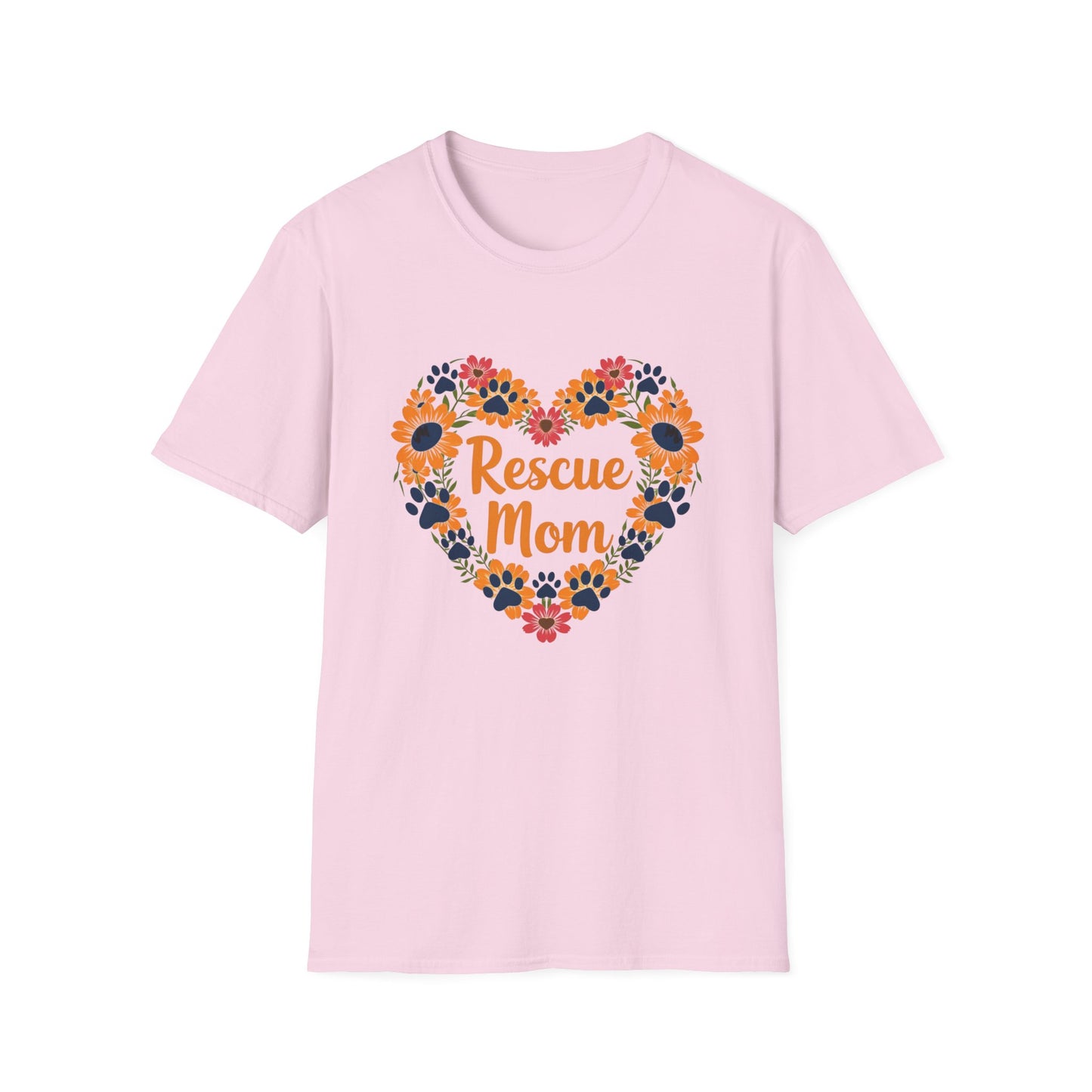 Rescue Mom Floral Heart Tee – Dog Mom Gift
