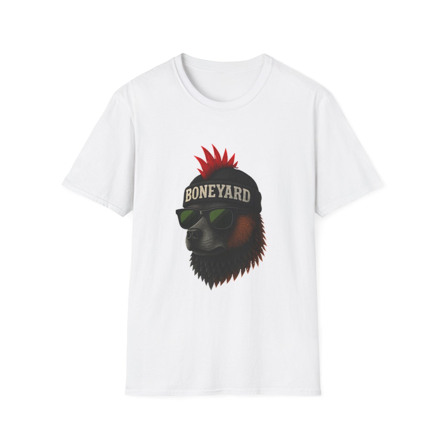 Punk Rock dog T-Shirt, Cool Graphic Tee, Music Lover Shirt, Festival Outfit, Unique Gift for Teens, Boneyard Design