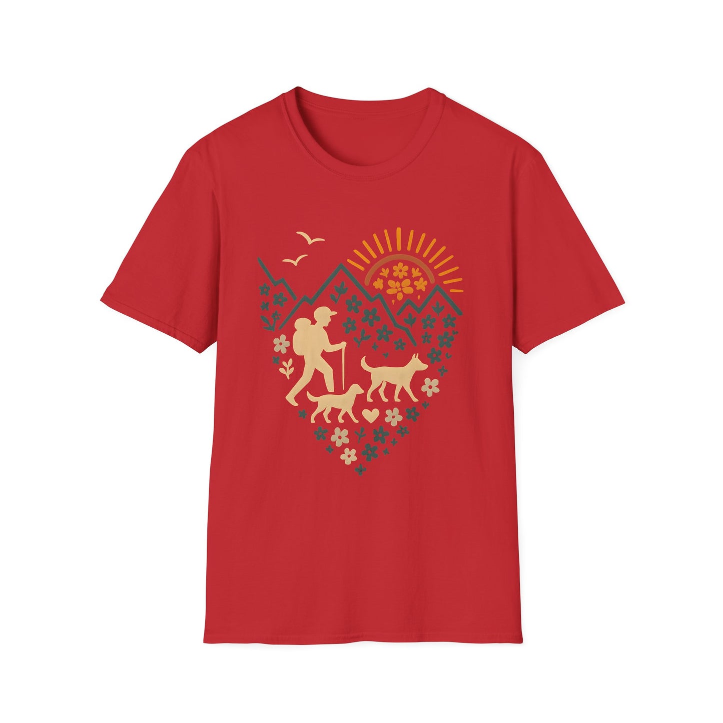 Outdoor Adventure T-Shirt, Nature Lover Tee, Hiking Gift, Dog Walking Shirt, Travel Enthusiast Top, Casual Wear