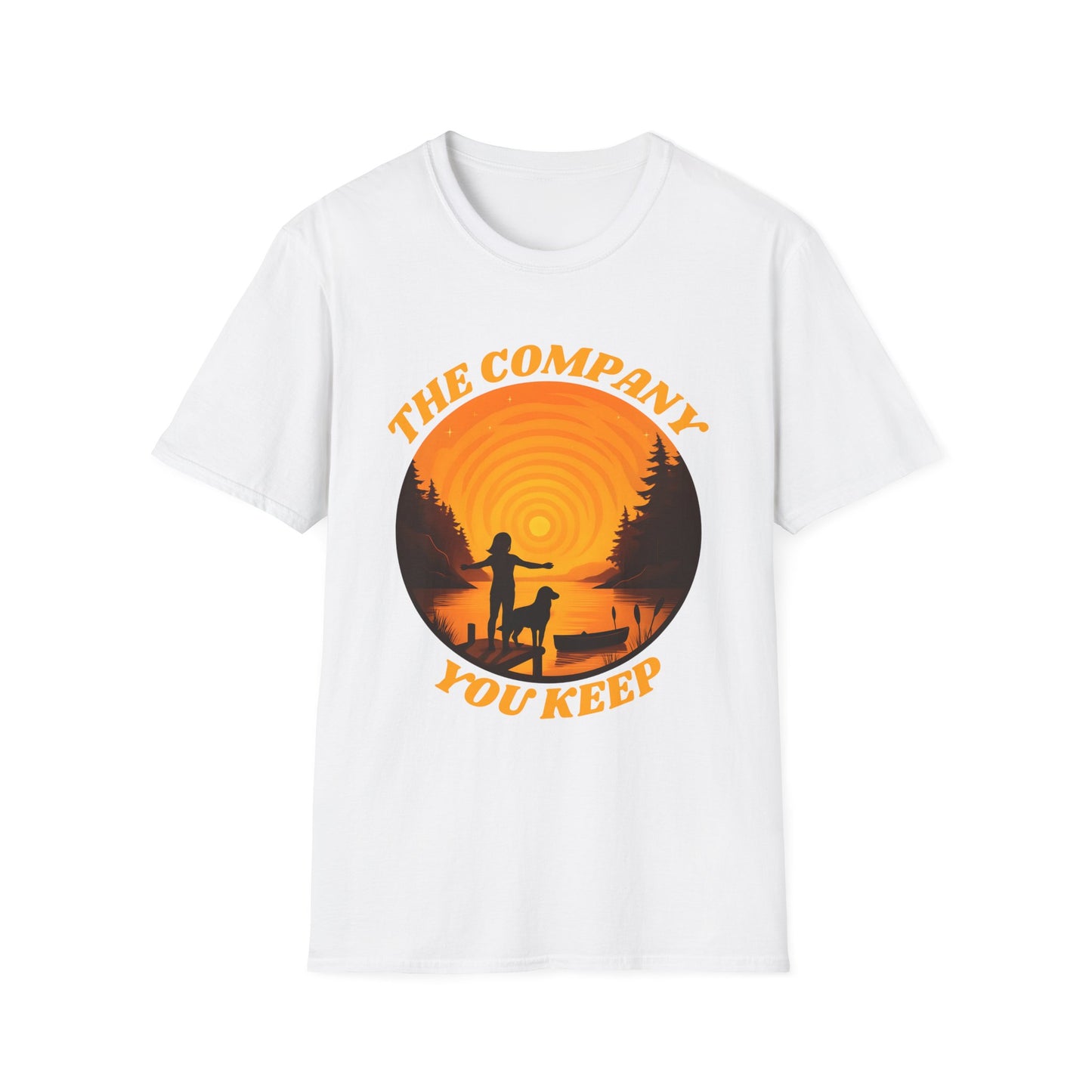 The Company You Keep Dog & Lake Sunset Tee