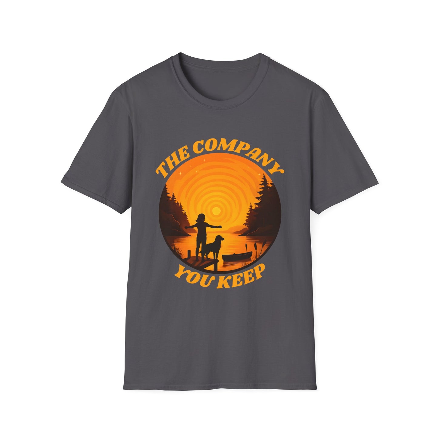 The Company You Keep Dog & Lake Sunset Tee
