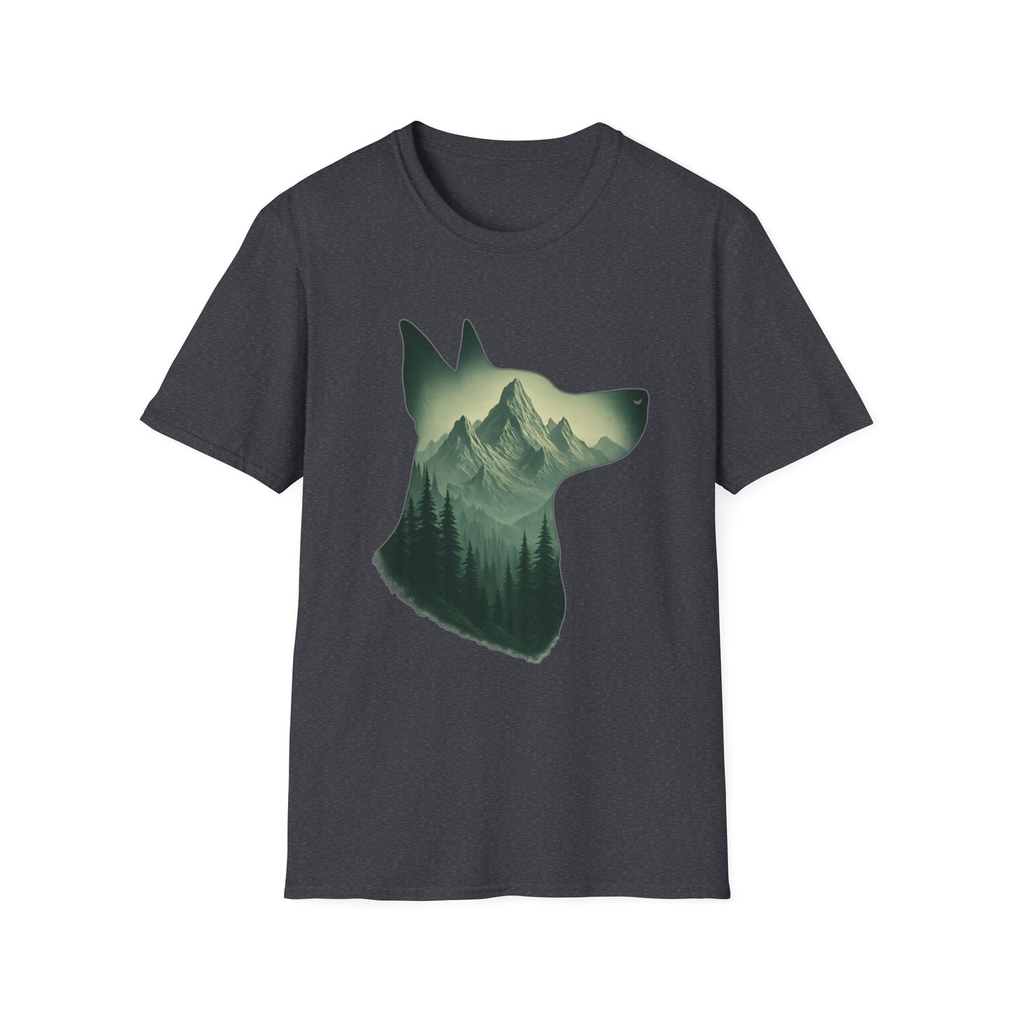 Mountain Dog Graphic T-Shirt | Nature Lover Tee, Pet Owner Gift, Outdoor Adventure Shirt, Animal Lover Apparel, Eco-Friendly Fashion