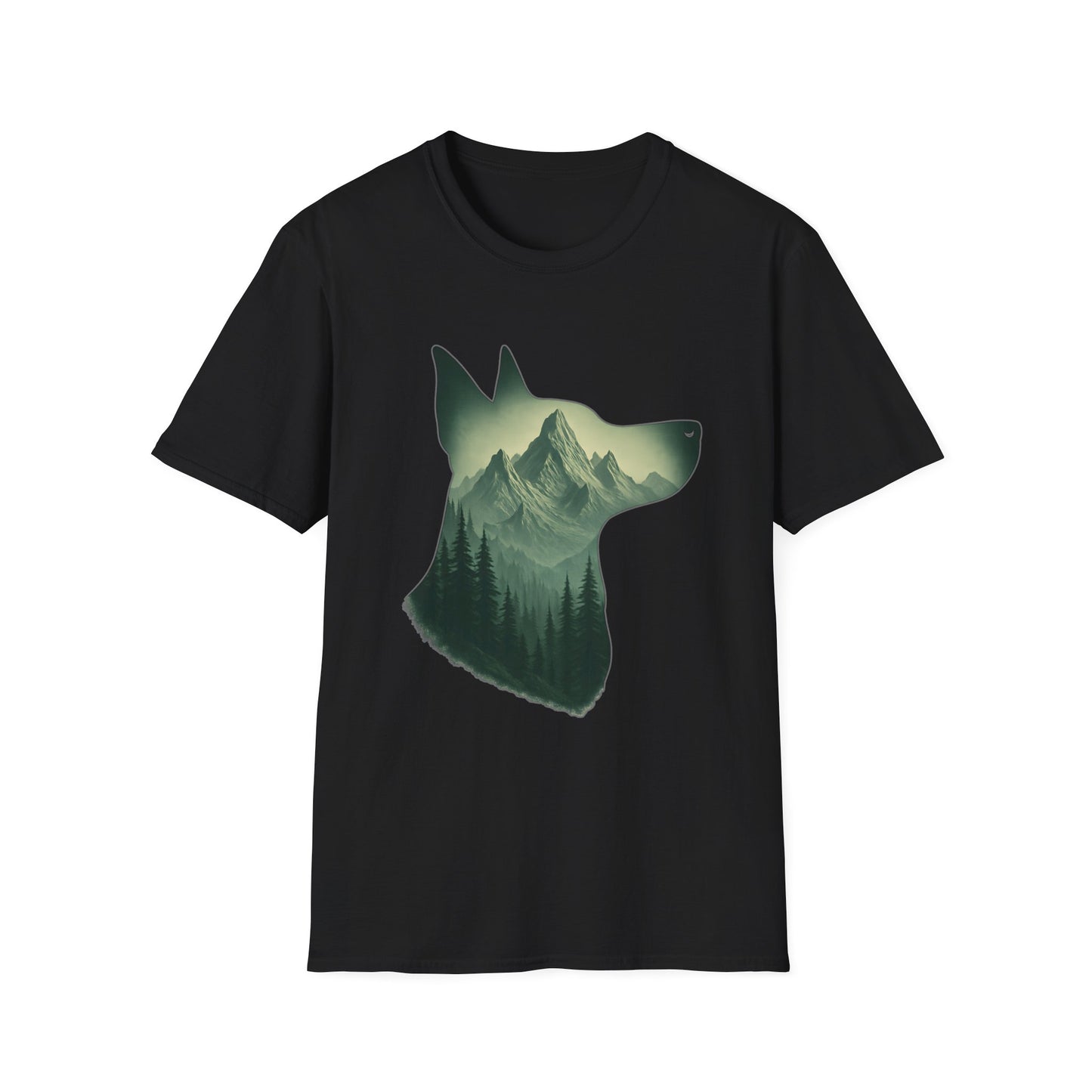 Mountain Dog Graphic T-Shirt | Nature Lover Tee, Pet Owner Gift, Outdoor Adventure Shirt, Animal Lover Apparel, Eco-Friendly Fashion