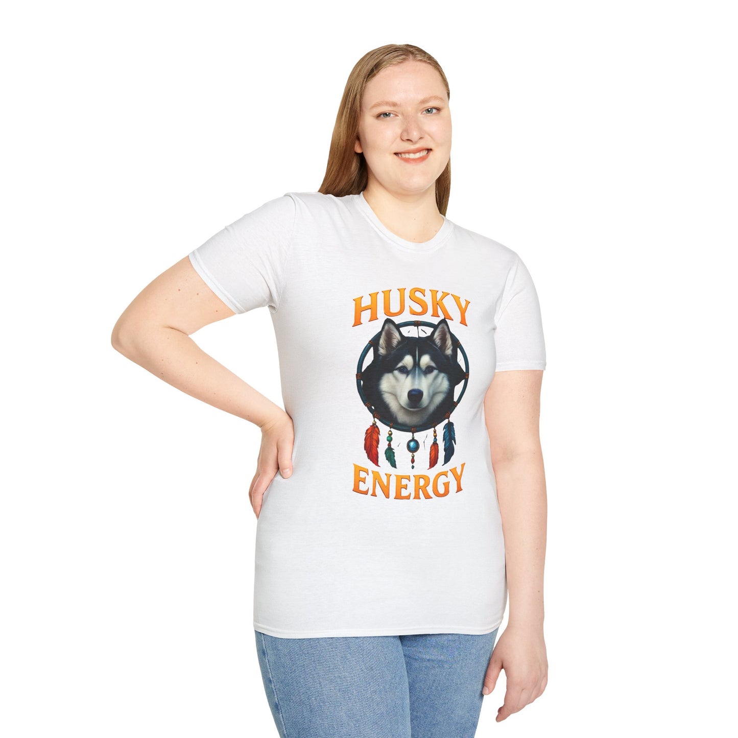 Husky Energy T-Shirt, Unisex Dog Lover Tee, Casual Wear, Pet Owner Gift, Animal Spirit Shirt, Outdoor Adventure Top