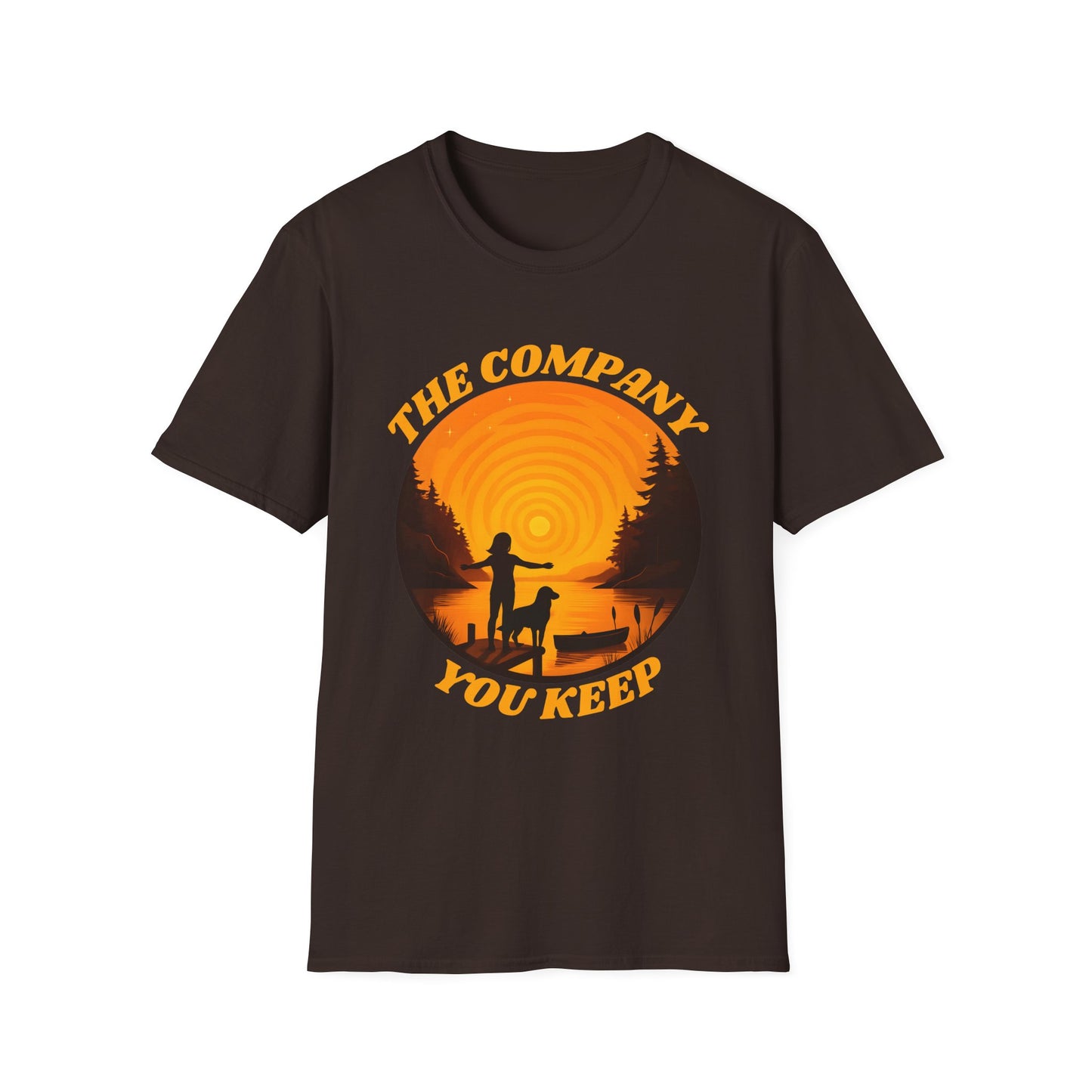 The Company You Keep Dog & Lake Sunset Tee