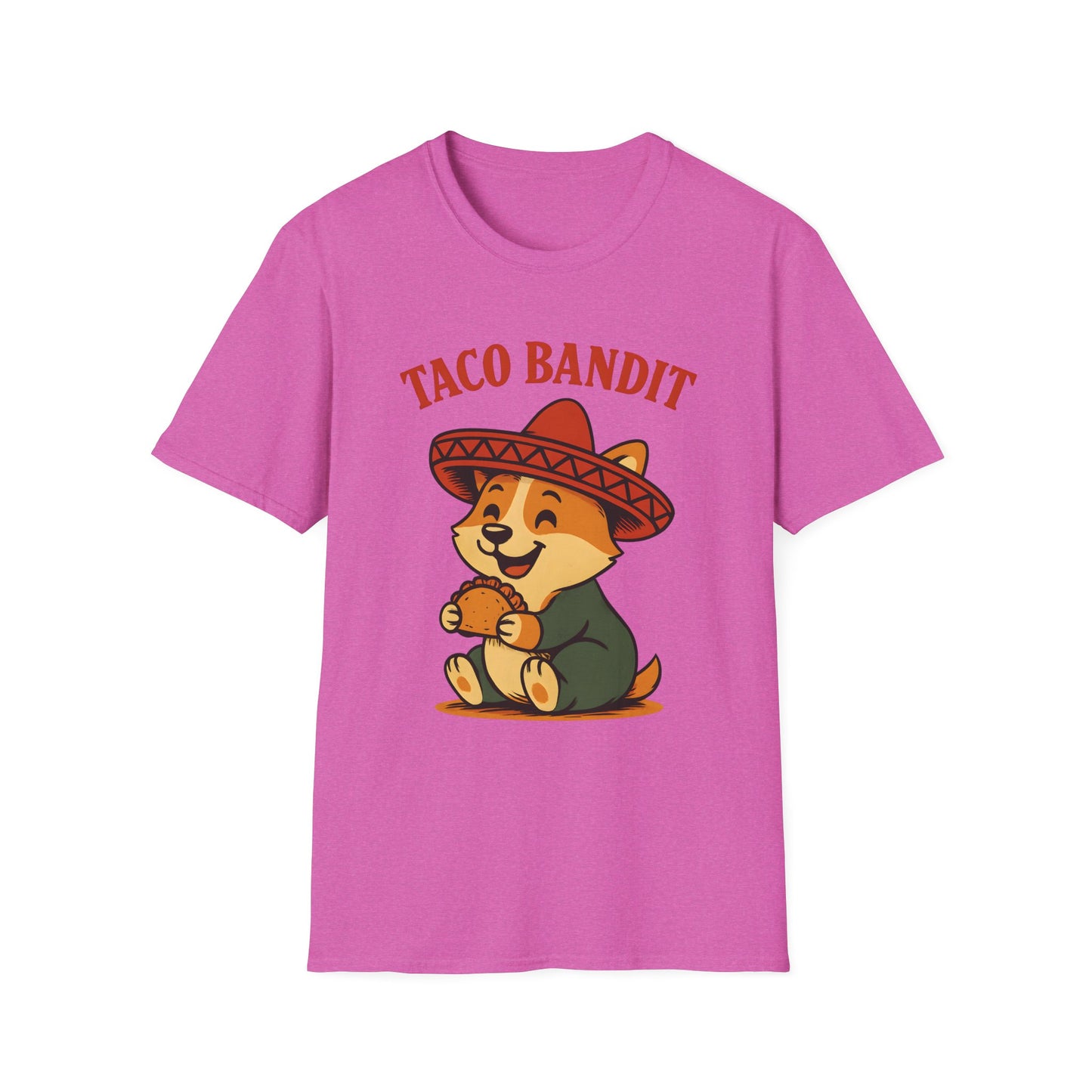 Taco Bandit Unisex Softstyle T-Shirt | Funny Pet Tee, Gift for Dog Lovers, Unique Casual Wear, Birthday Gift, Taco Tuesday Shirt
