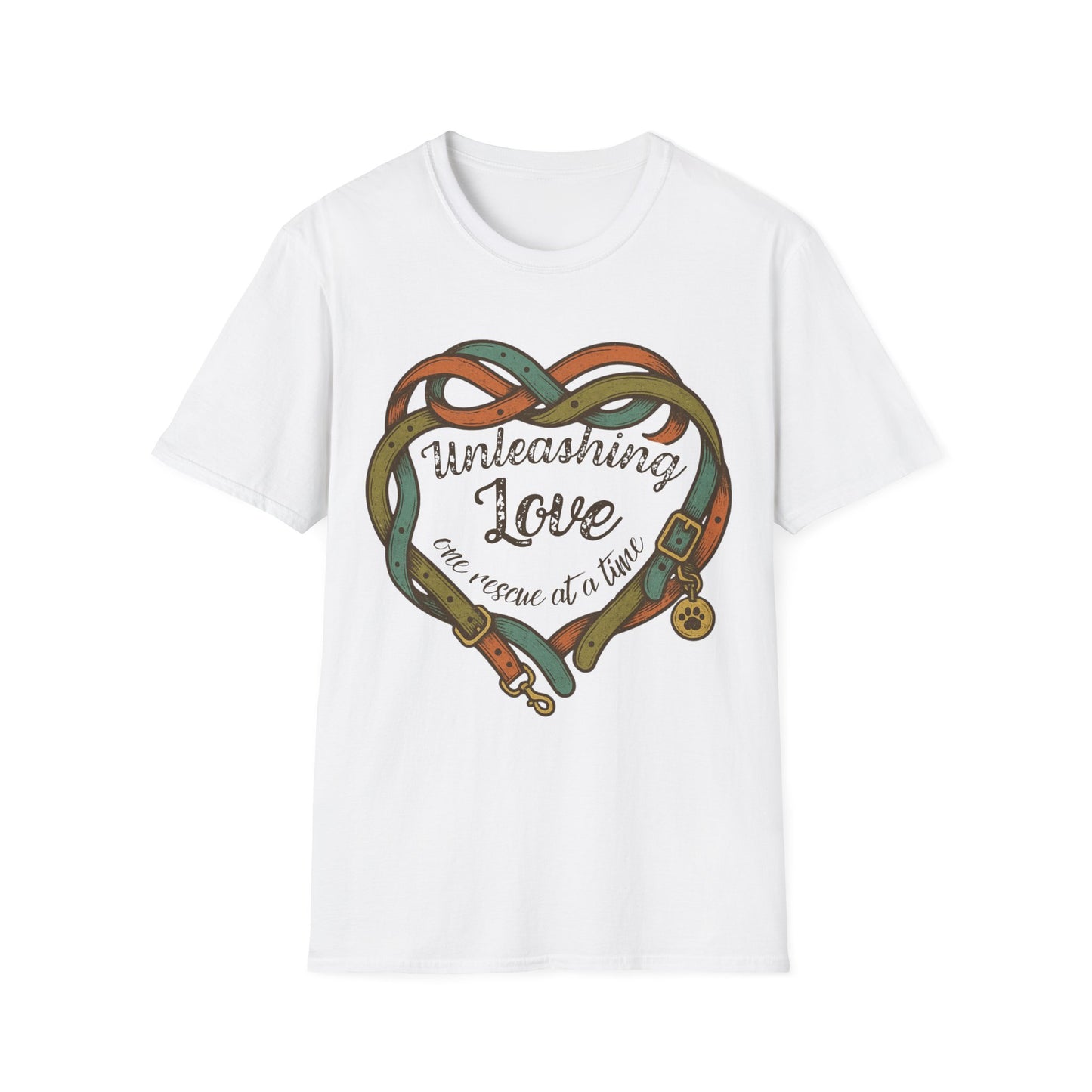 Unleashing Love Rescue Tee – Adopt Don't Shop