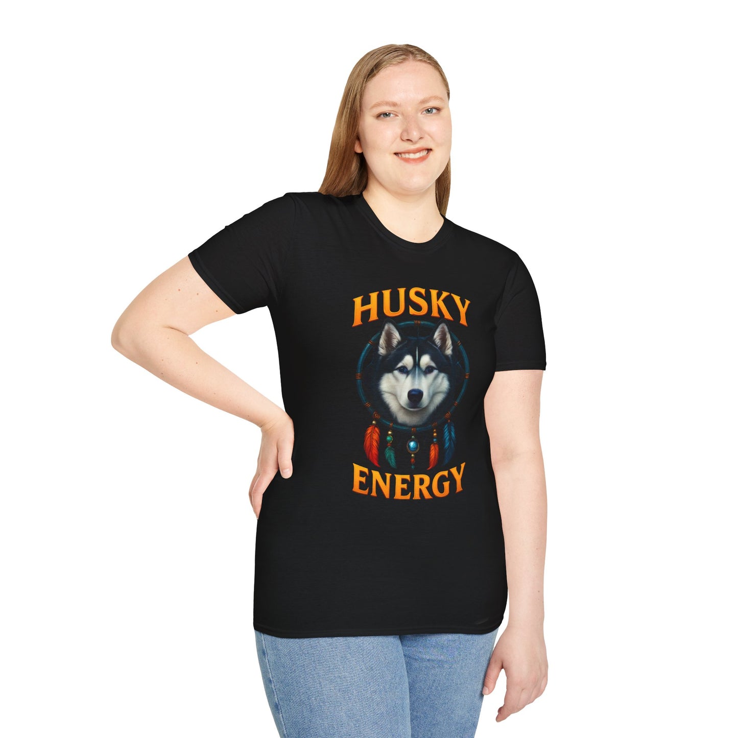 Husky Energy T-Shirt, Unisex Dog Lover Tee, Casual Wear, Pet Owner Gift, Animal Spirit Shirt, Outdoor Adventure Top