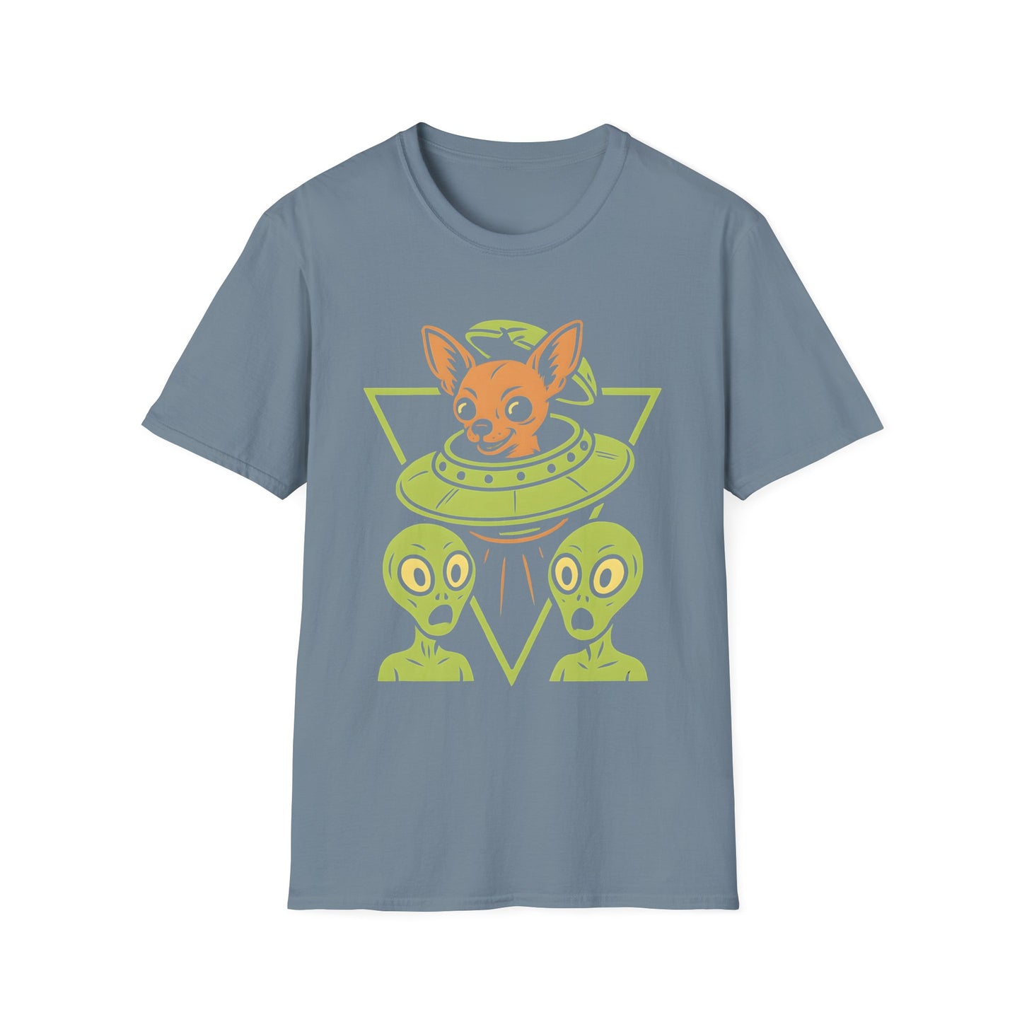 Alien Chihuahua UFO Funny Dog T-Shirt for Pet Lovers, Quirky Gift, UFO Design, Pet Lover's Apparel, Fun Casual Wear
