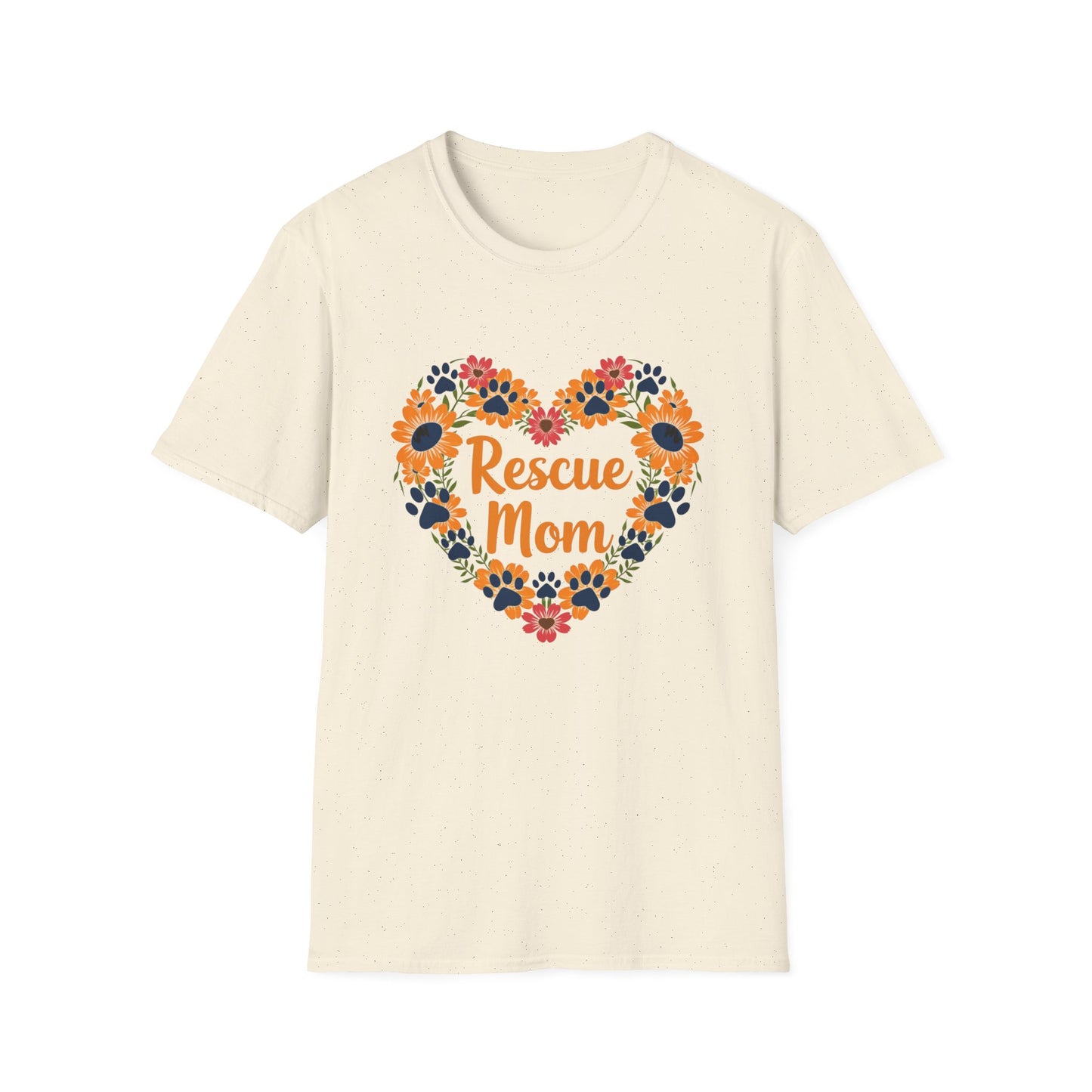 Rescue Mom Floral Heart Tee – Dog Mom Gift
