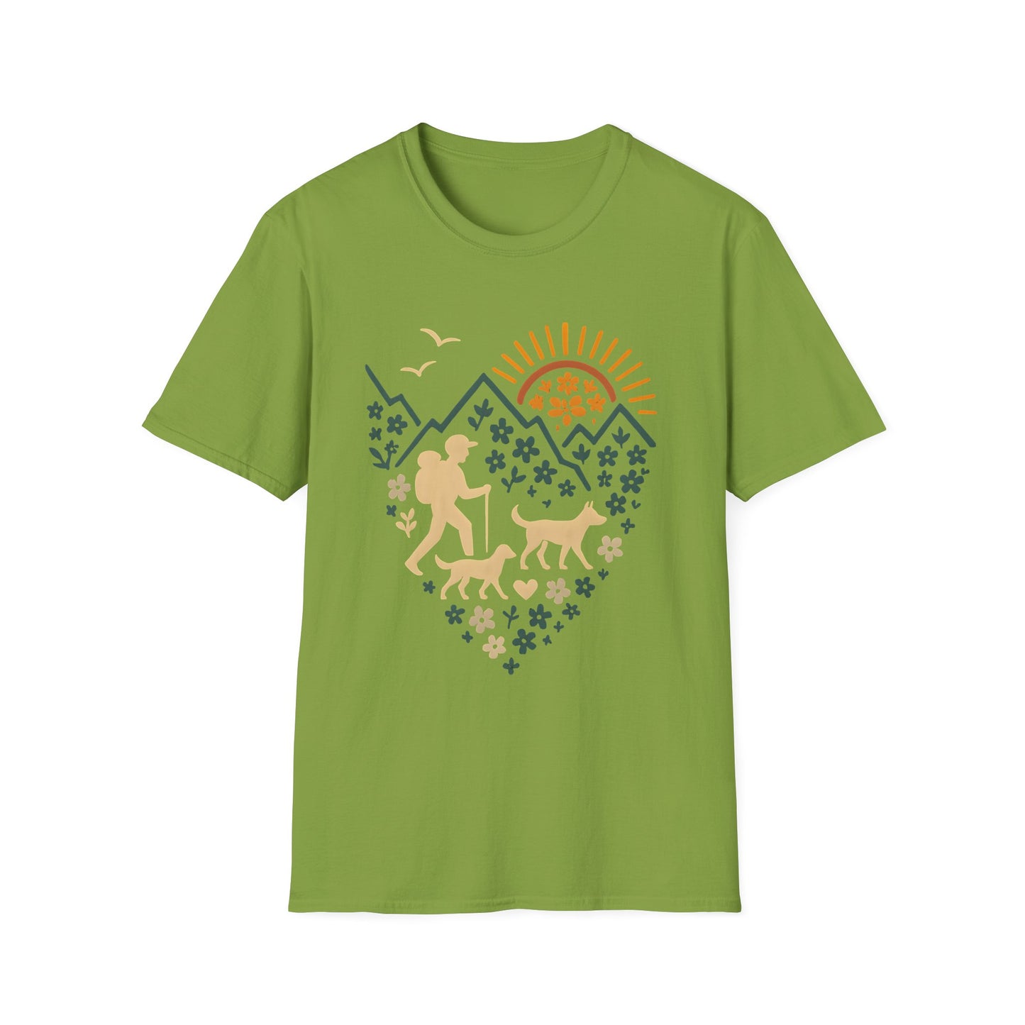 Outdoor Adventure T-Shirt, Nature Lover Tee, Hiking Gift, Dog Walking Shirt, Travel Enthusiast Top, Casual Wear