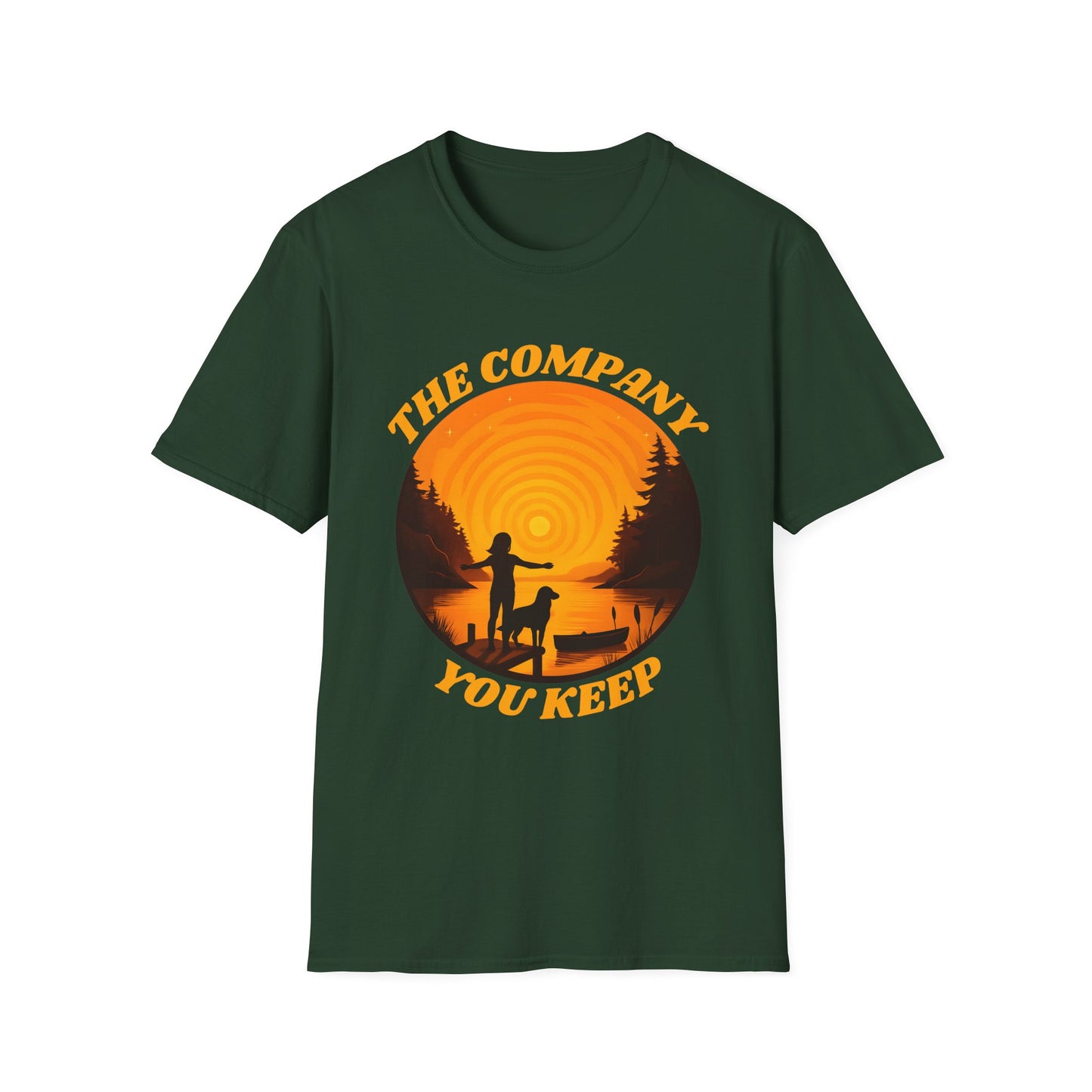 The Company You Keep Dog & Lake Sunset Tee