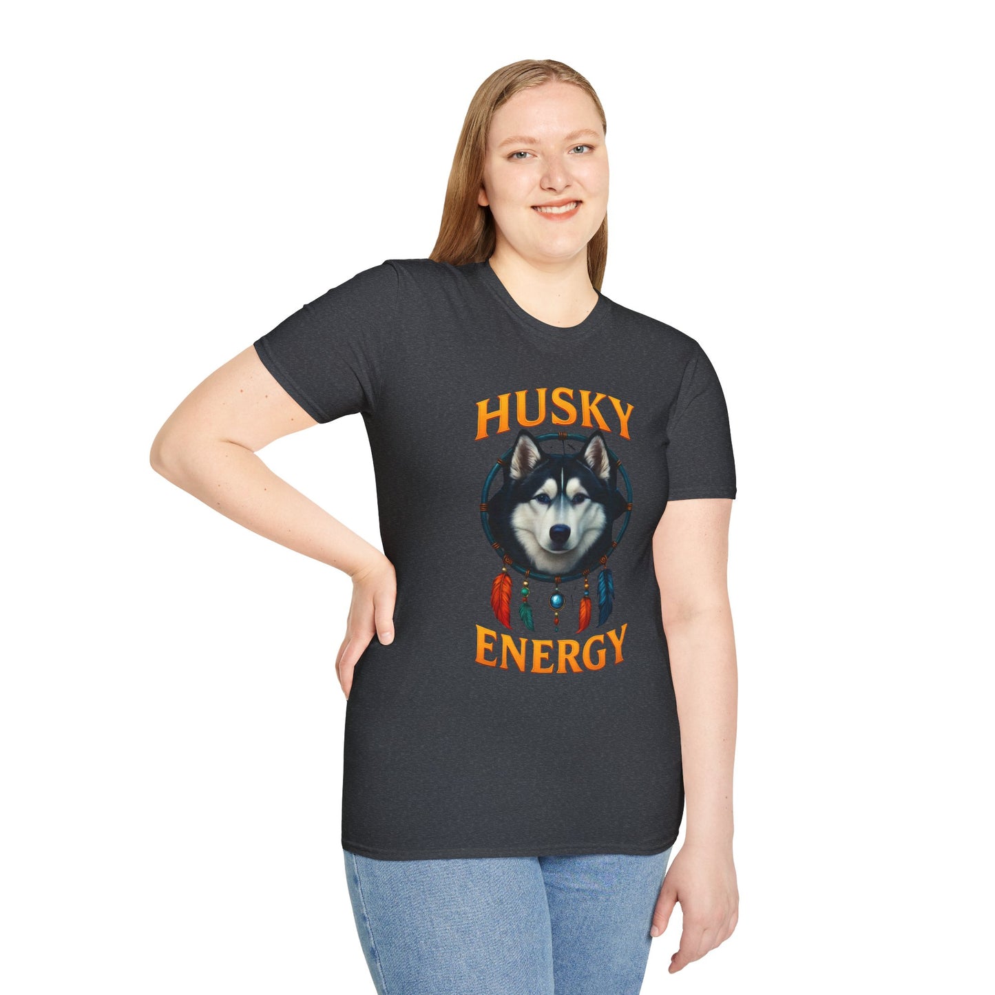 Husky Energy T-Shirt, Unisex Dog Lover Tee, Casual Wear, Pet Owner Gift, Animal Spirit Shirt, Outdoor Adventure Top